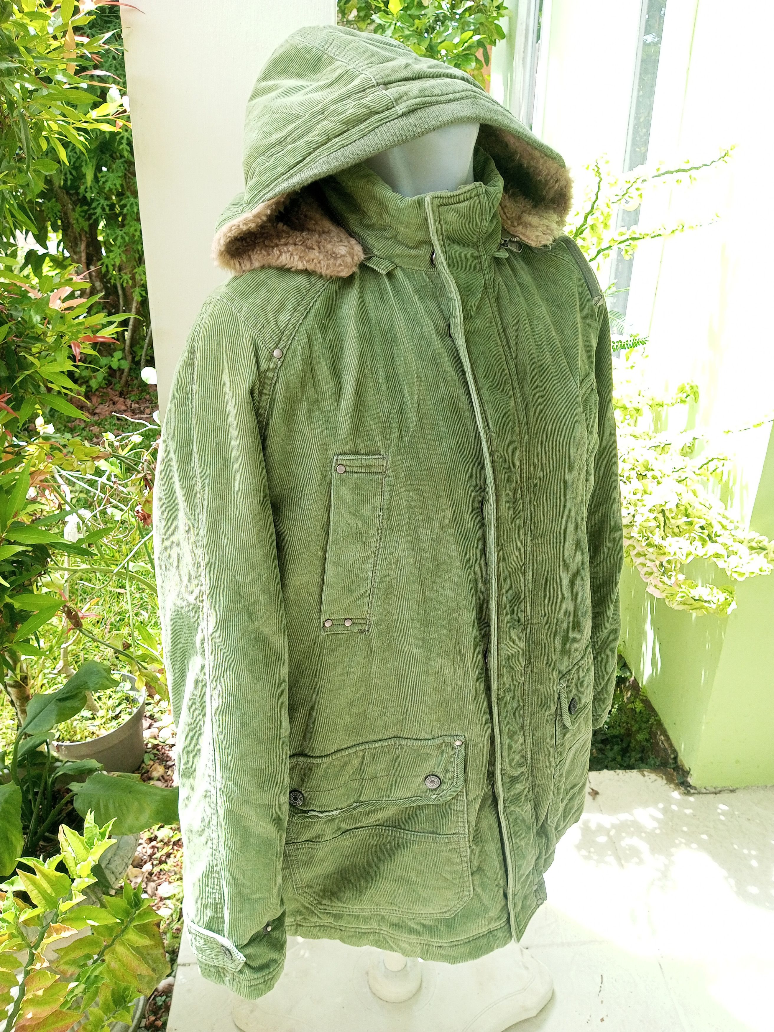 Japanese Brand C.O.AX Fur Corduroy Removable Hoodie Jacket Size US XL / EU 56 / 4 - 3 Thumbnail