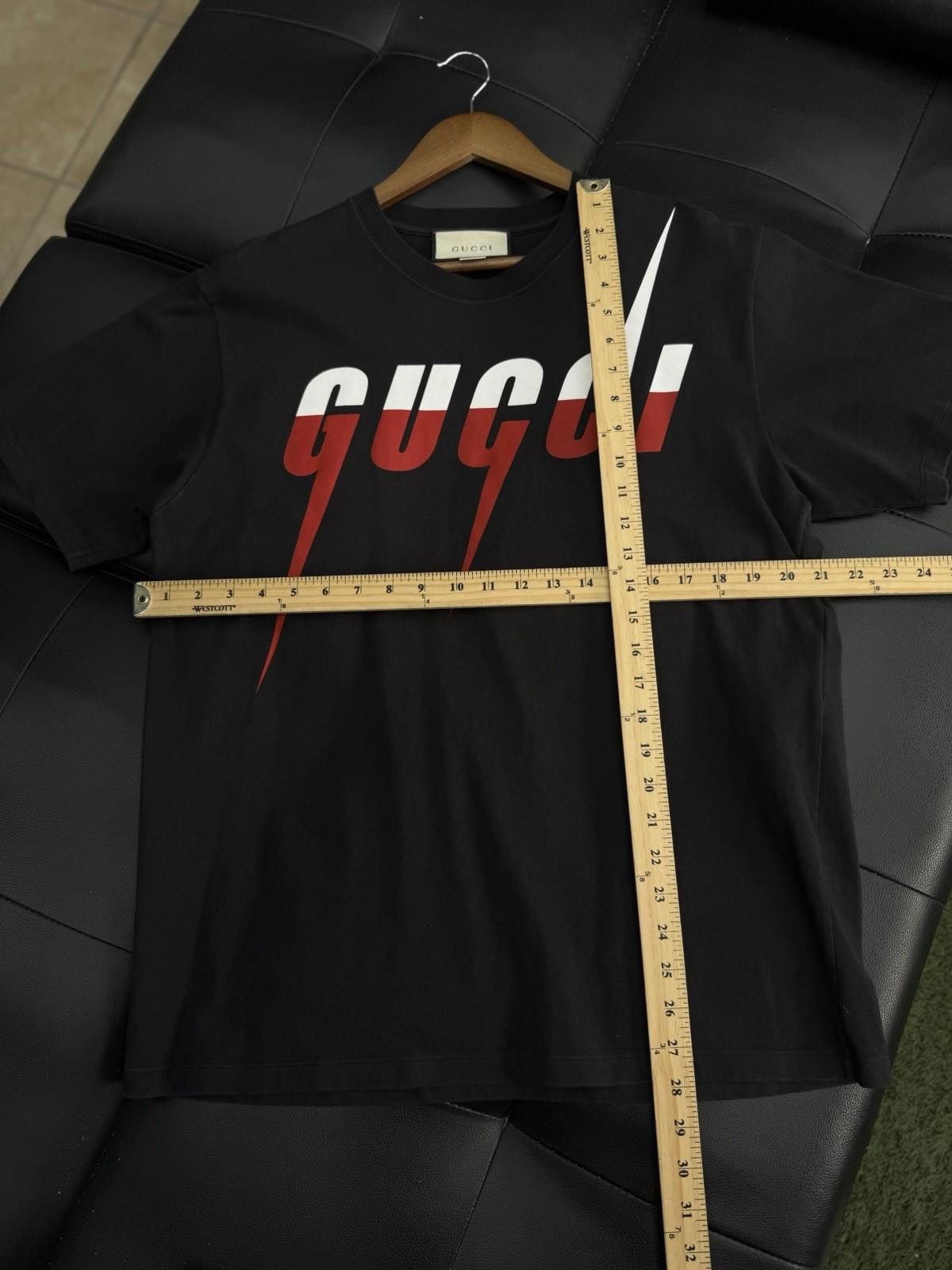 Gucci Gucci Graphic T Shirt Red White Lightning Bolt Black Medium Size US M / EU 48-50 / 2 - 8 Thumbnail