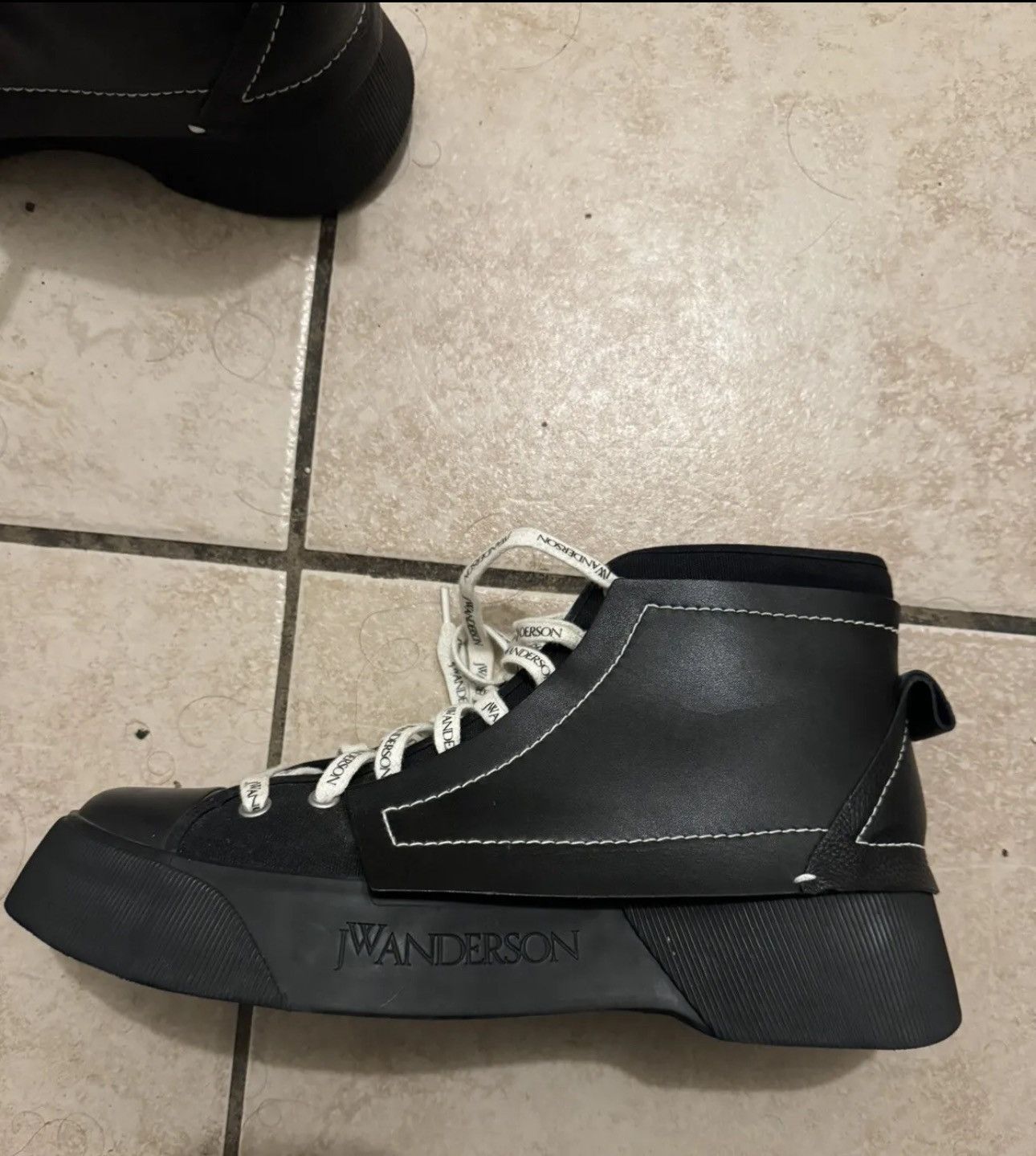 image of J W Anderson Jw Anderson High Top Sneakers Size 12 Us Fit Closer To Us 11 in Black, Men's
