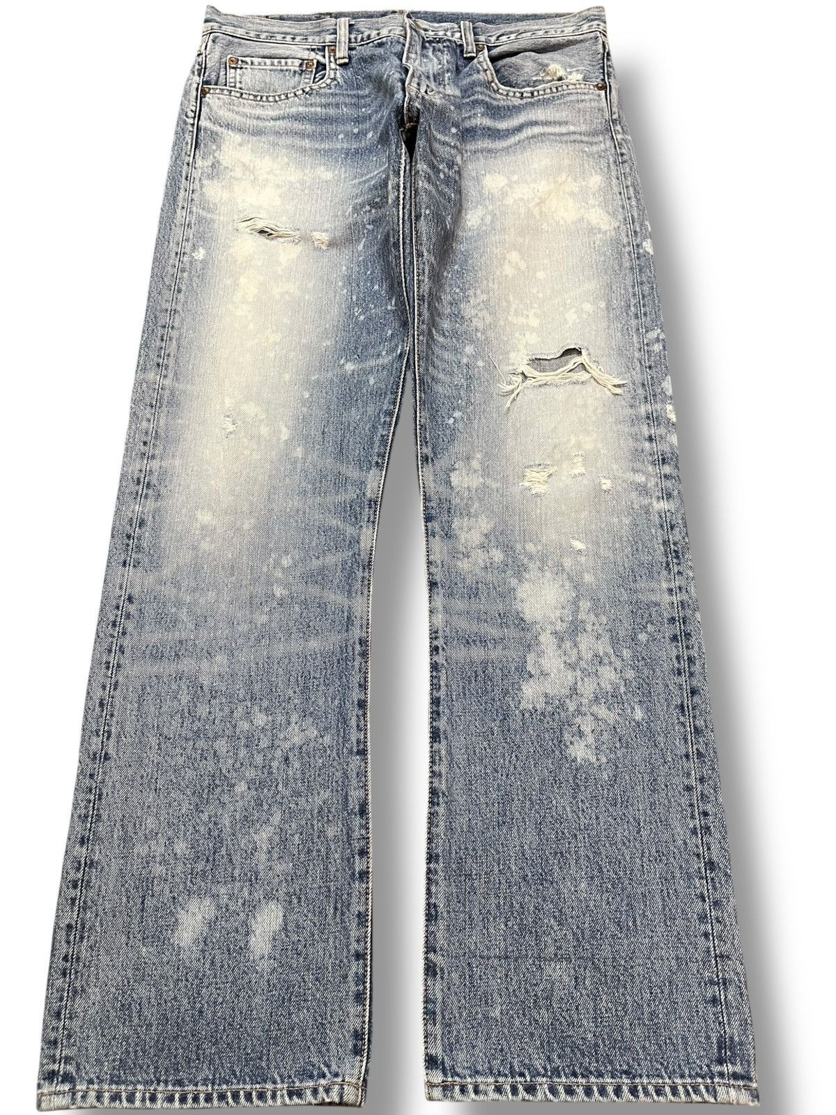 Hysteric Glamour Vintage RNATIVE Acid Wash Grunge Distressed Denim Size US 33 - 1 Thumbnail