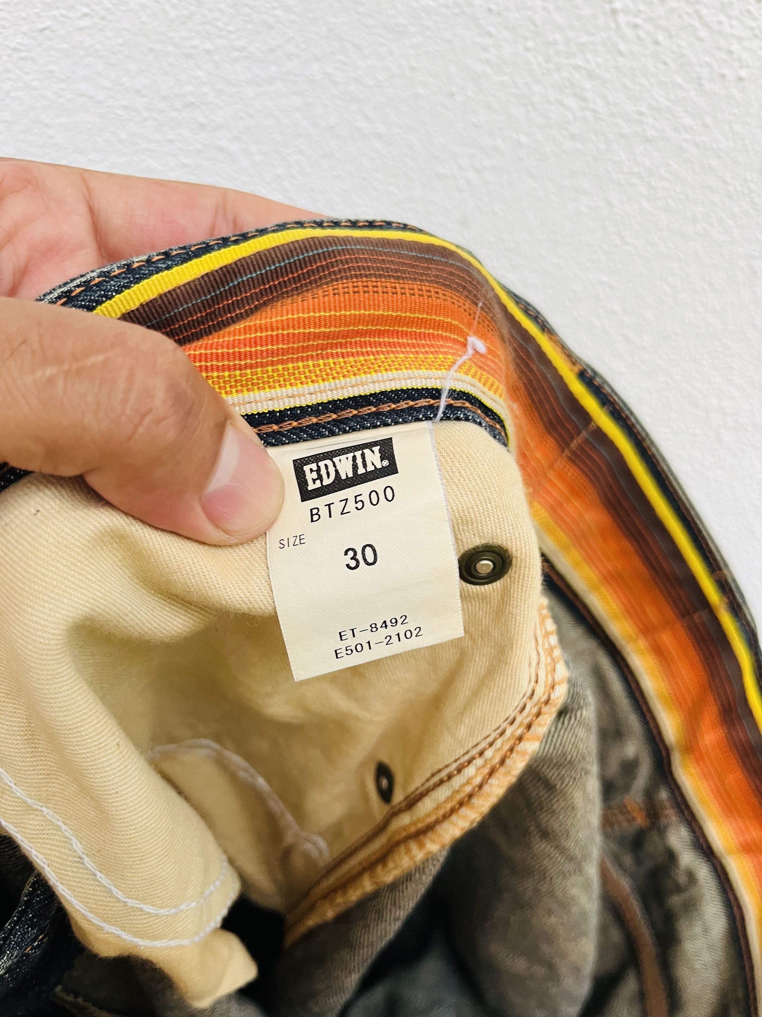Japanese Brand × Wrangler Vintage Edwin Exclusive XV Japanese Distressed Fashion Style Size US 32 / EU 48 - 14 Thumbnail