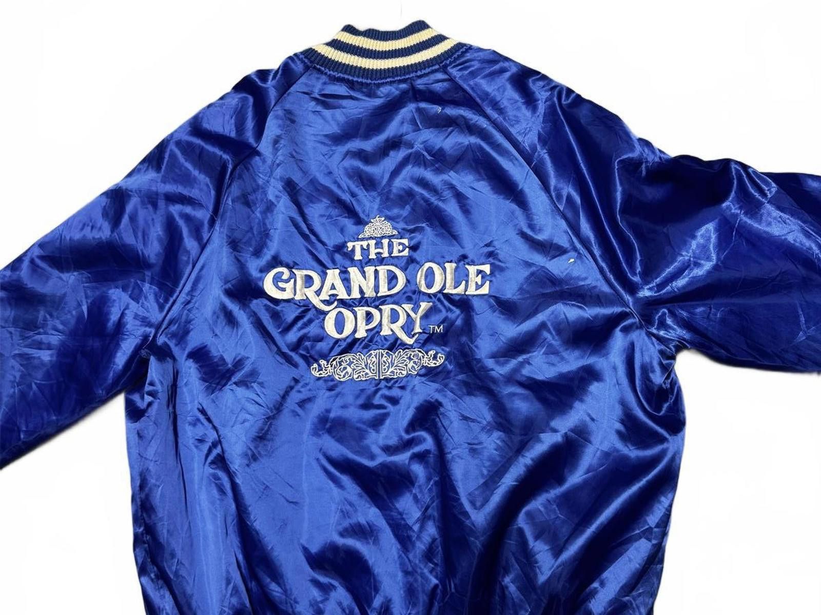 Other Vintage Blue Satin Grand Ole Opry Varsity Jacket Size US XL / EU 56 / 4 - 4 Thumbnail