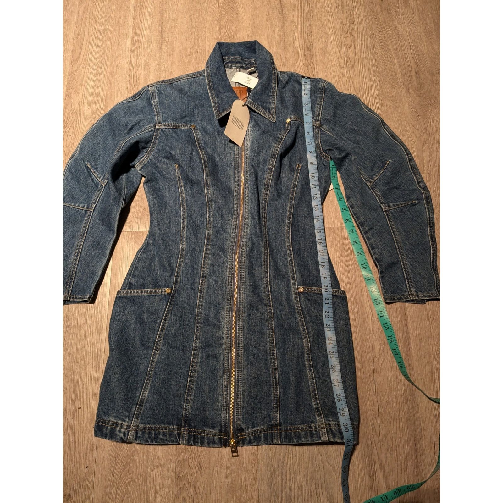 Cult Gaia Gap × Cult Gaia - Barrel Denim Mini Dress / S / NWT Size S / US 4 / IT 40 - 5 Thumbnail