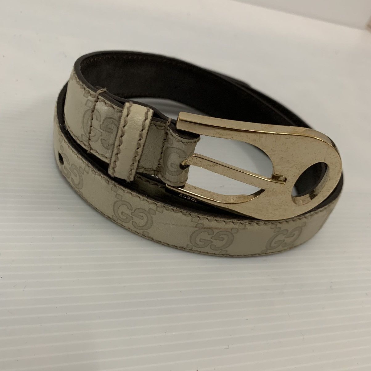Gucci Gucci Monogram Leather Belts Size ONE SIZE - 6 Thumbnail