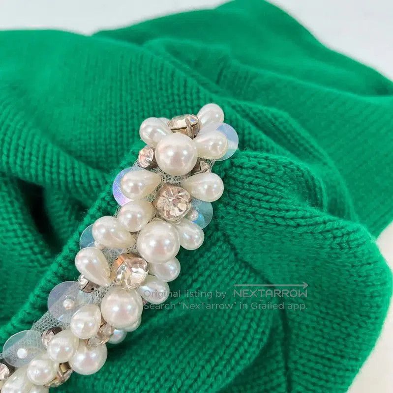 Miu Miu Miu Miu Green Cashmere Long Sleeve Sweater . Size L / US 10 / IT 46 - 7 Thumbnail