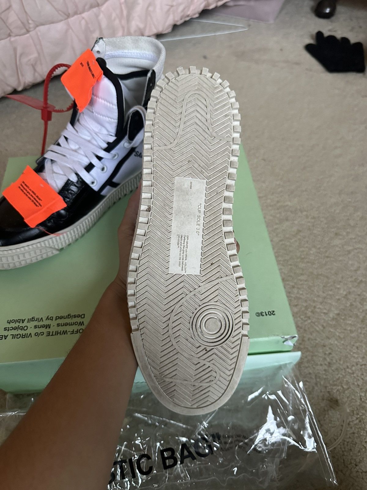 Off-White Off White Hi-Top Sneakers Size US 7.5 / EU 40-41 - 5 Thumbnail