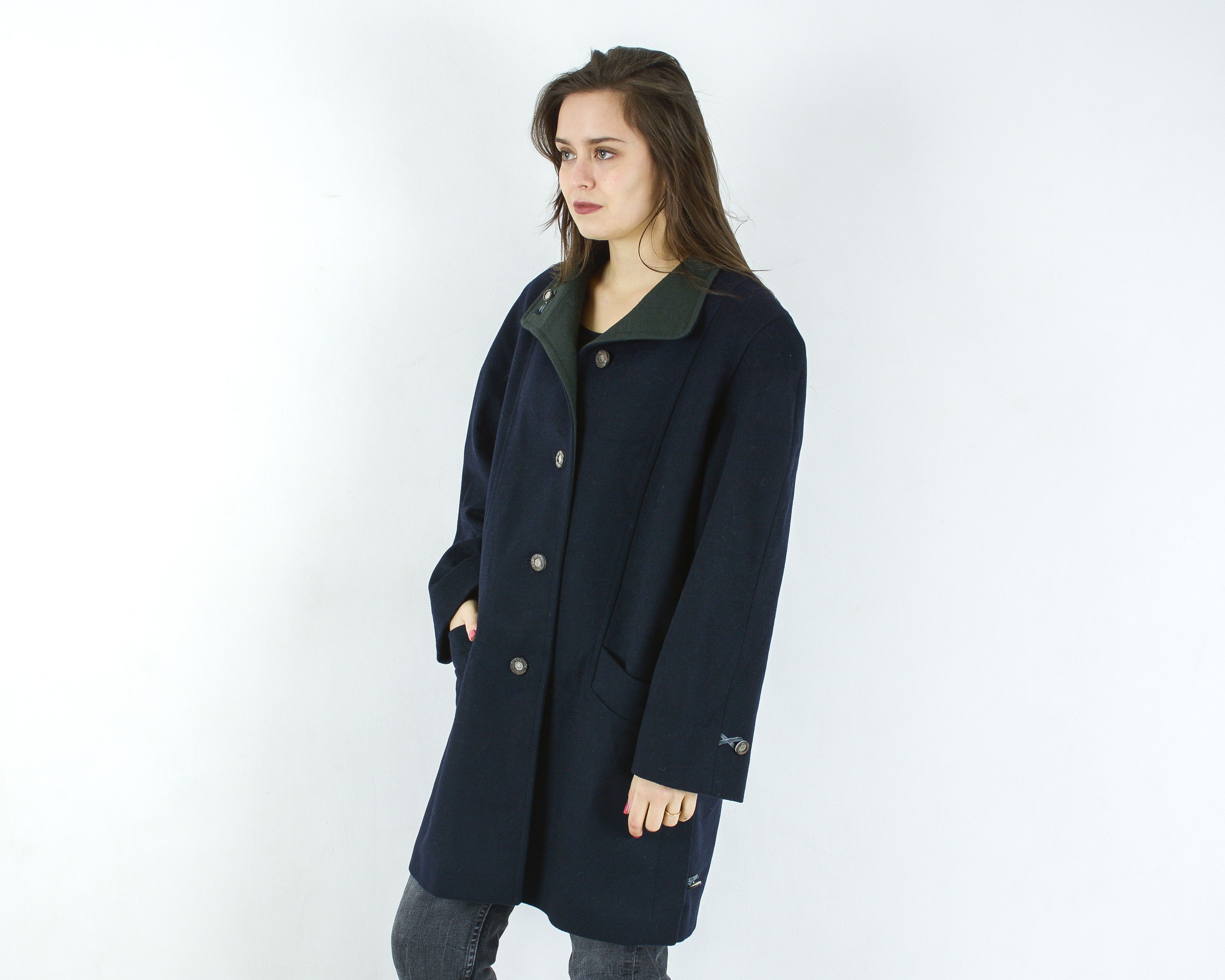 Other × Vintage Markert Aquila Alpacca Loden Wool Coat Button Up Jacket Size L / US 10 / IT 46 - 3 Thumbnail