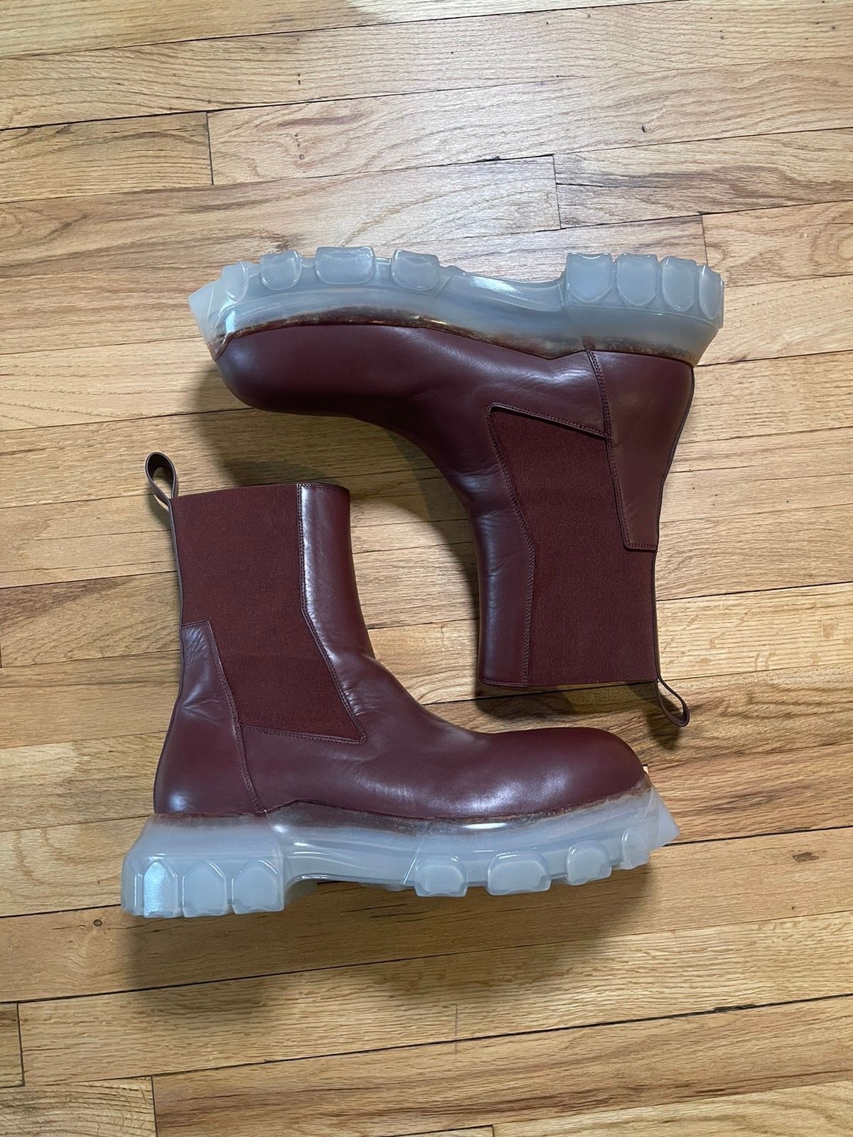 Pre-owned Rick Owens Beatle Bozo Chelsea Boots In Brown