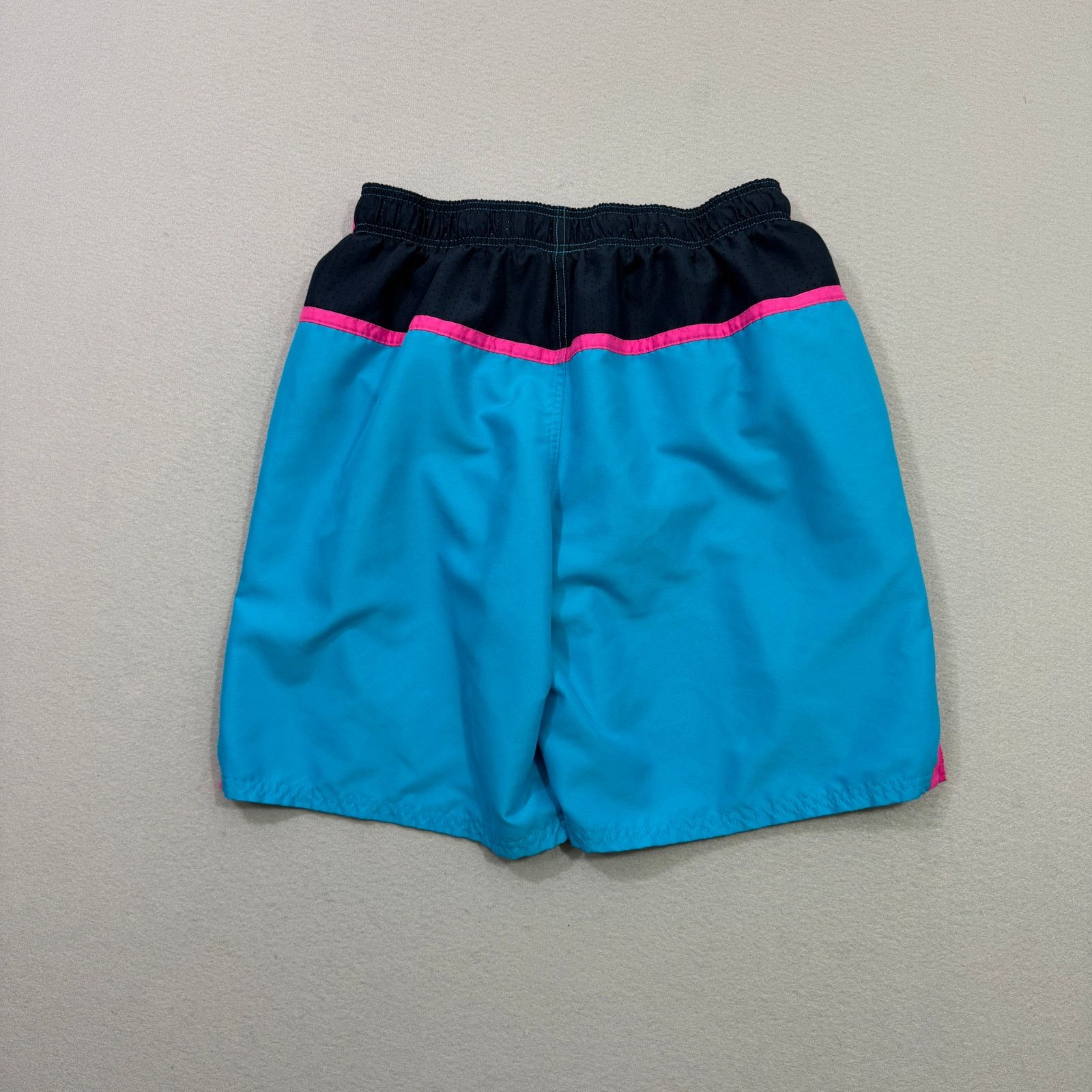 Nike Nike Swim Trunks Shorts Extra Large Blue Pink Mesh Lining Size US 35 - 8 Thumbnail