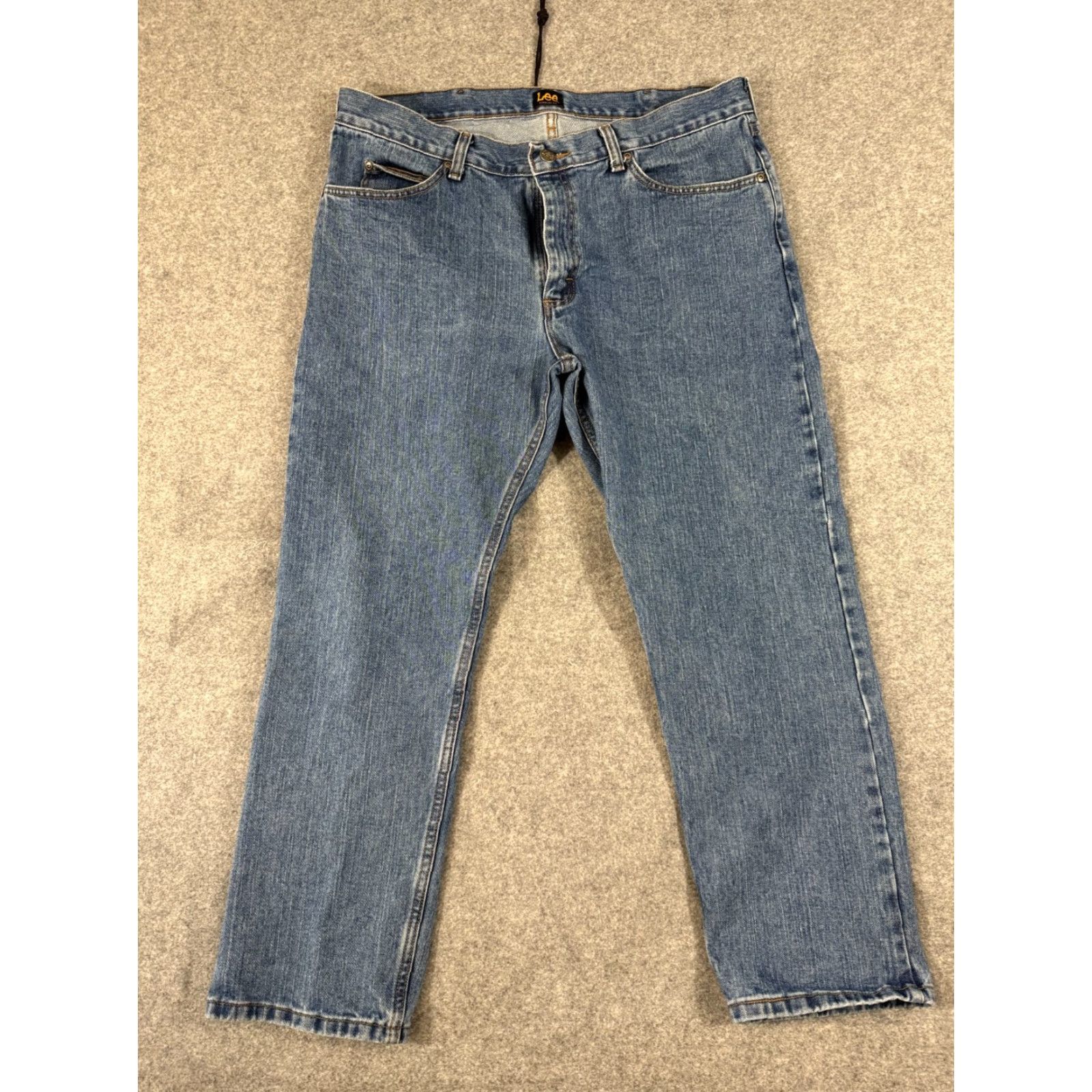 Lee Lee Jeans Mens 38x30 Blue Denim 5-Pocket Regular Fit Straight Leg Jeans Mens Regular Blue Denim Lee 5-Pocket Logo Breathe Comfort Pockets Vintage No Size US 38 / EU 54 - 3 Thumbnail