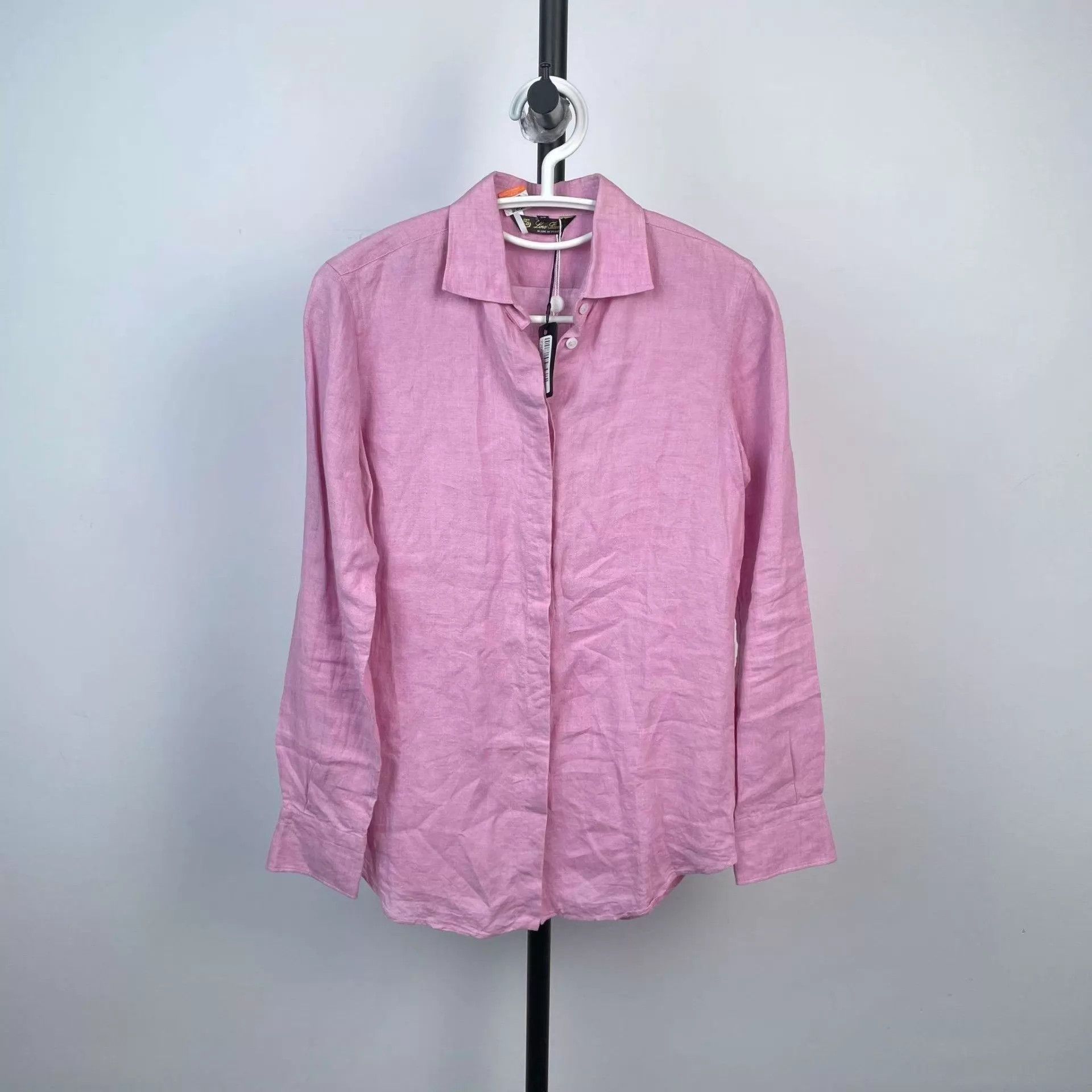 Loro Piana Loro Piana 97 New cotton long-sleeve shirt pink 38 Size XS / US 0-2 / IT 36-38 - 1 Thumbnail