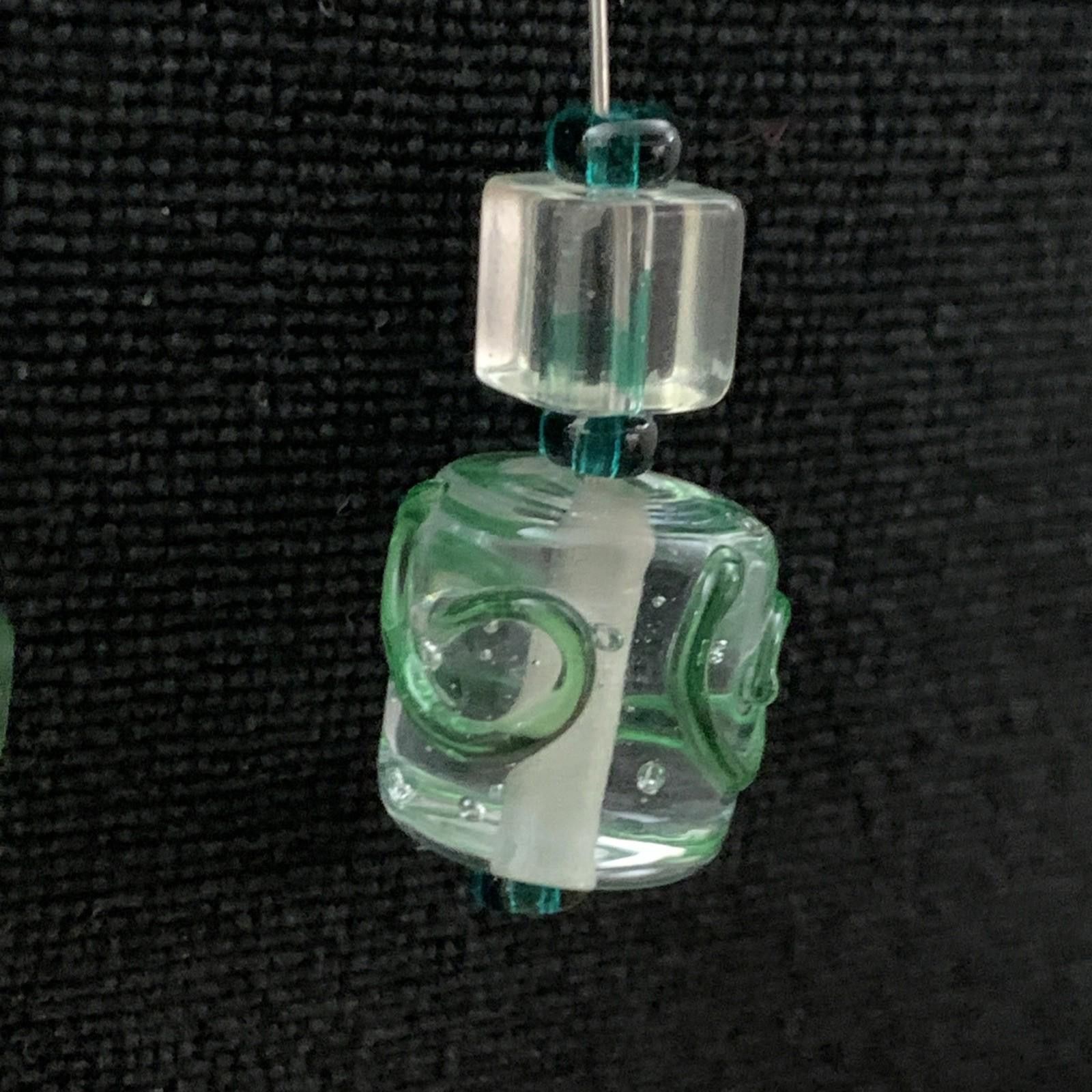 Studio D'Artisan Artisan Lampwork Glass Earrings Mismatched Beads 925 Silver Size ONE SIZE - 6 Thumbnail