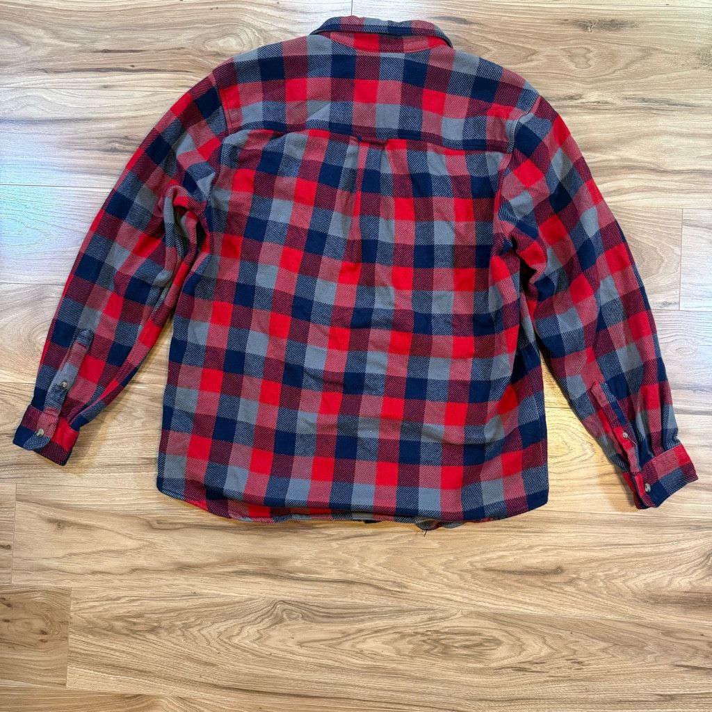 WISDOM Gander Mountain Red Navy Buffalo Check Flannel LT Size US L / EU 52-54 / 3 - 2 Thumbnail
