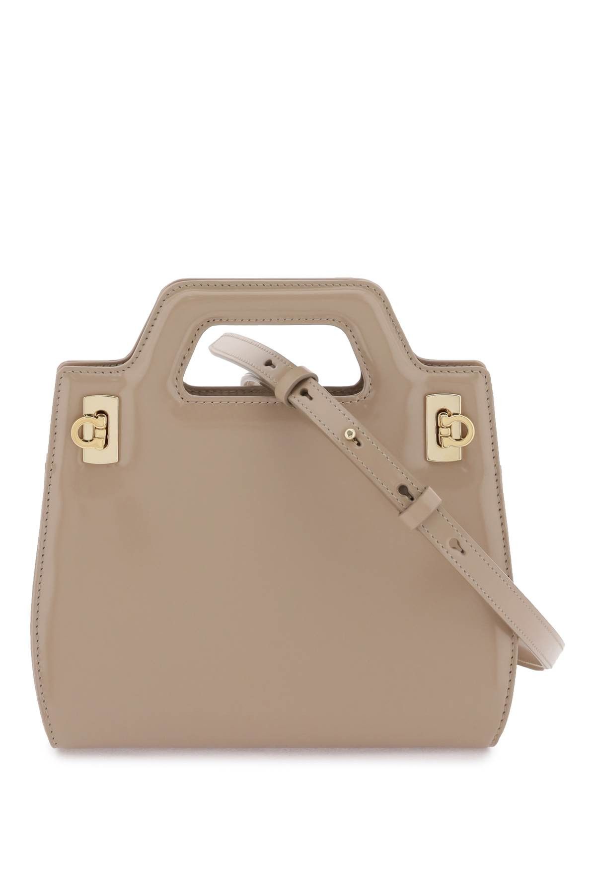 image of Salvatore Ferragamo Ferragamo 'wanda' Mini Bag in Beige, Women's