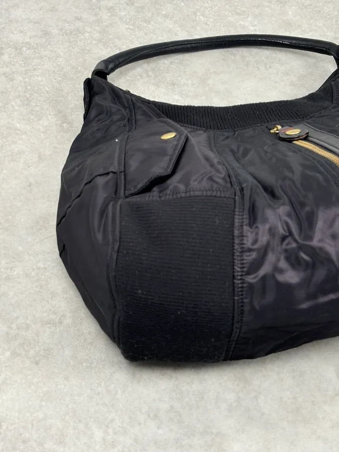 Jean Paul Gaultier 2000s Jean Paul Gaultier Black Nylon Multi-Pocket Hobo Bag Size ONE SIZE - 5 Thumbnail