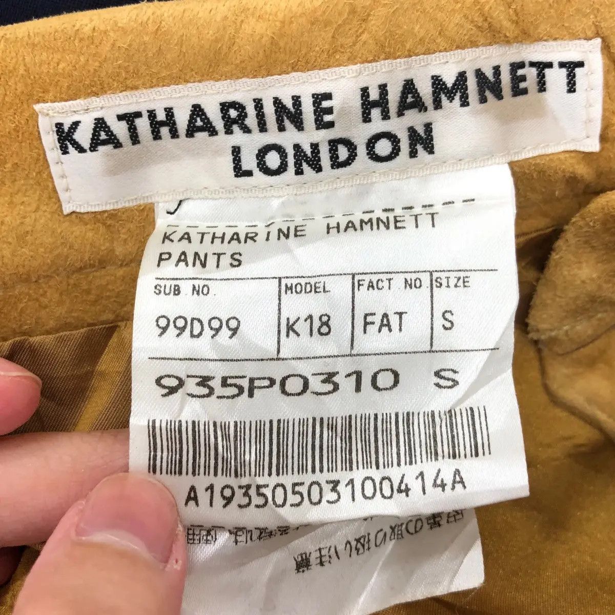 Katharine Hamnett London Vtg KATHARINE HAMNETT LONDON Goat Skin Leather Pant 1999 Size 28" / US 6 / IT 42 - 4 Thumbnail