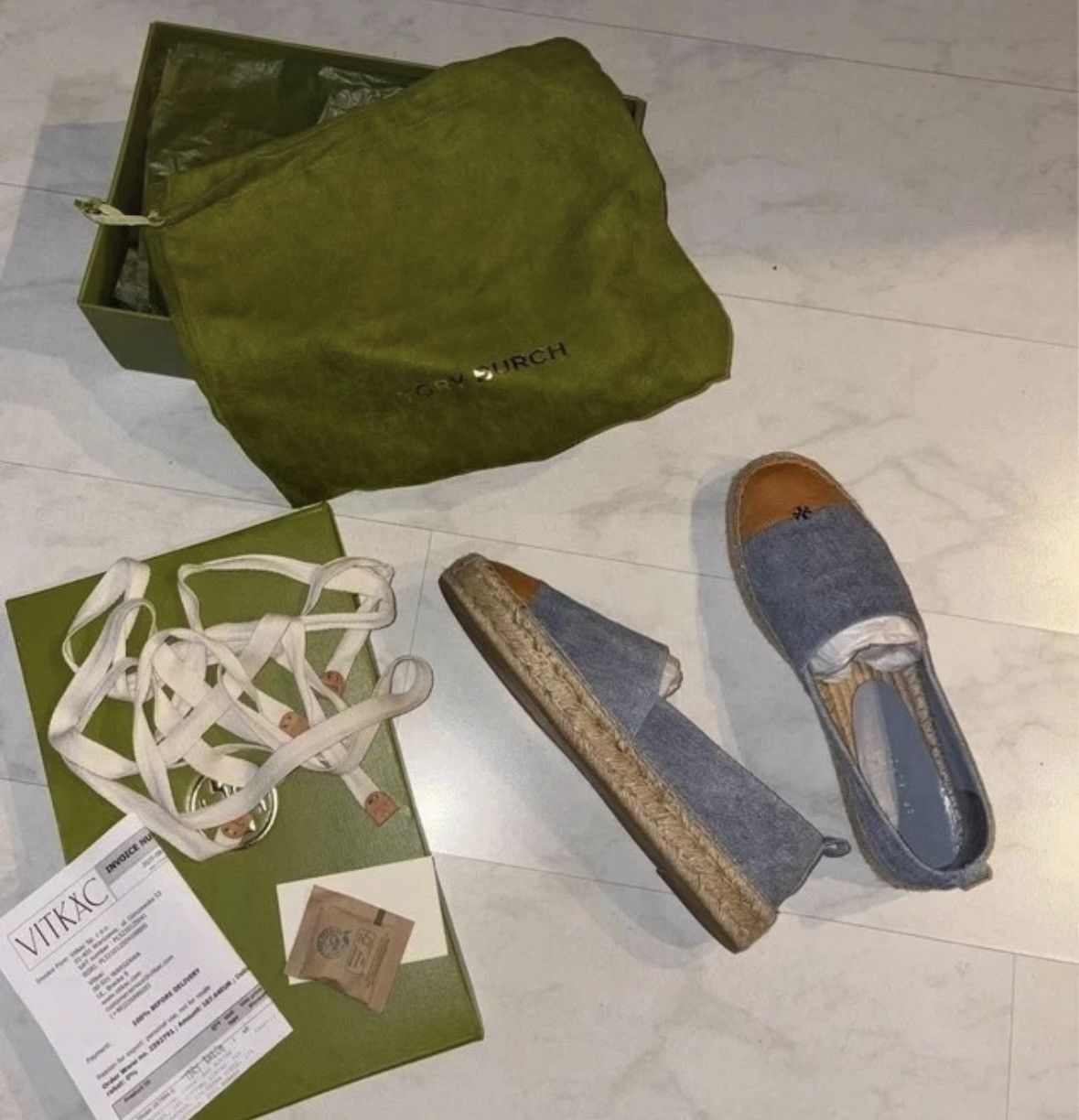 Tory Burch Cap-toe espadrille in denim blue Size US 9 / IT 39 - 2 Thumbnail