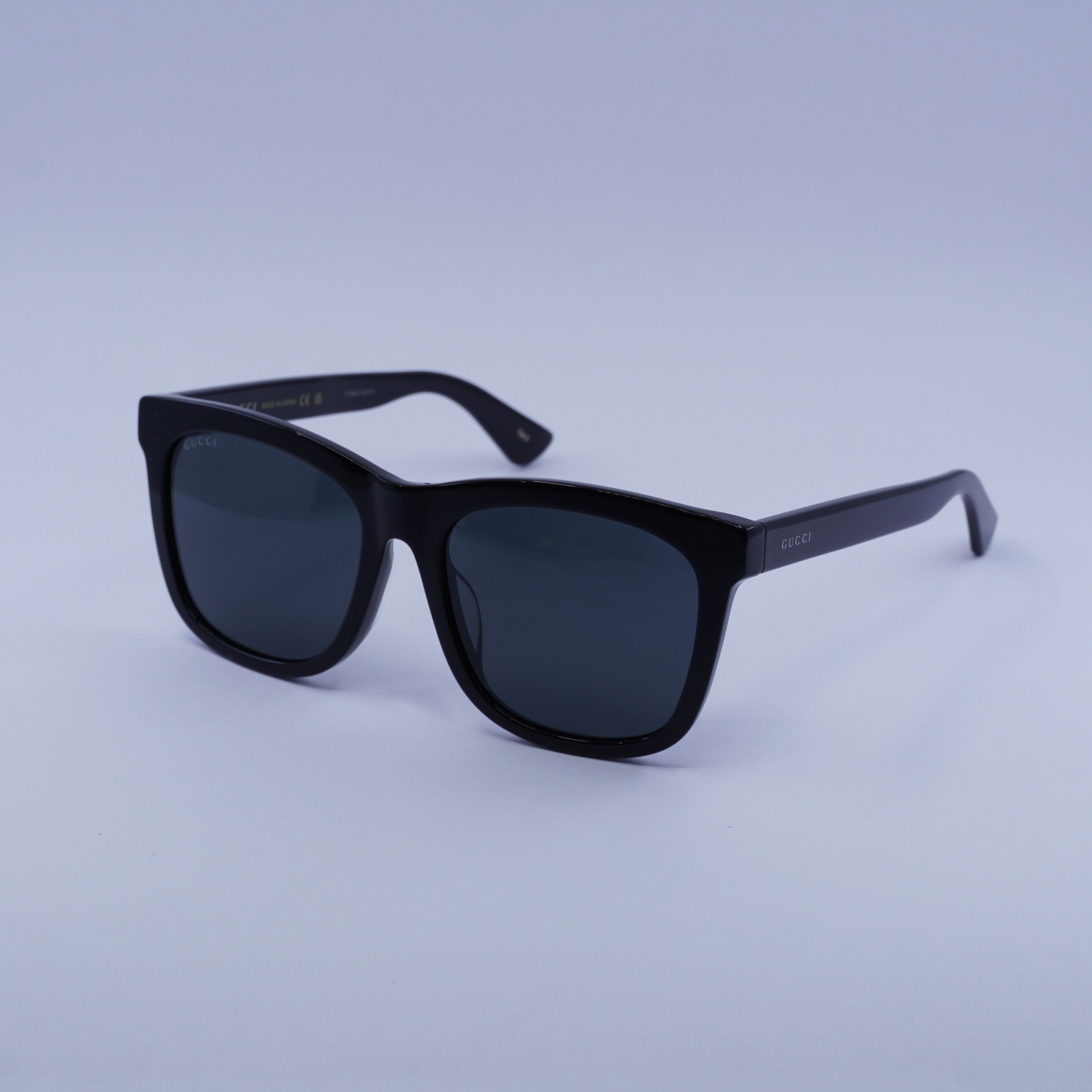 Gucci Gucci GG0057SKN 006 Men Sunglasses Black Square Frame Size ONE SIZE - 1 Thumbnail