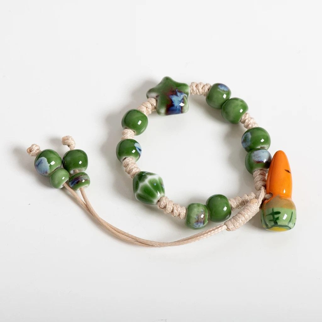 Handmade Star Charm Ceramic Bracelet Jewelry Gift For Her Size ONE SIZE - 5 Thumbnail