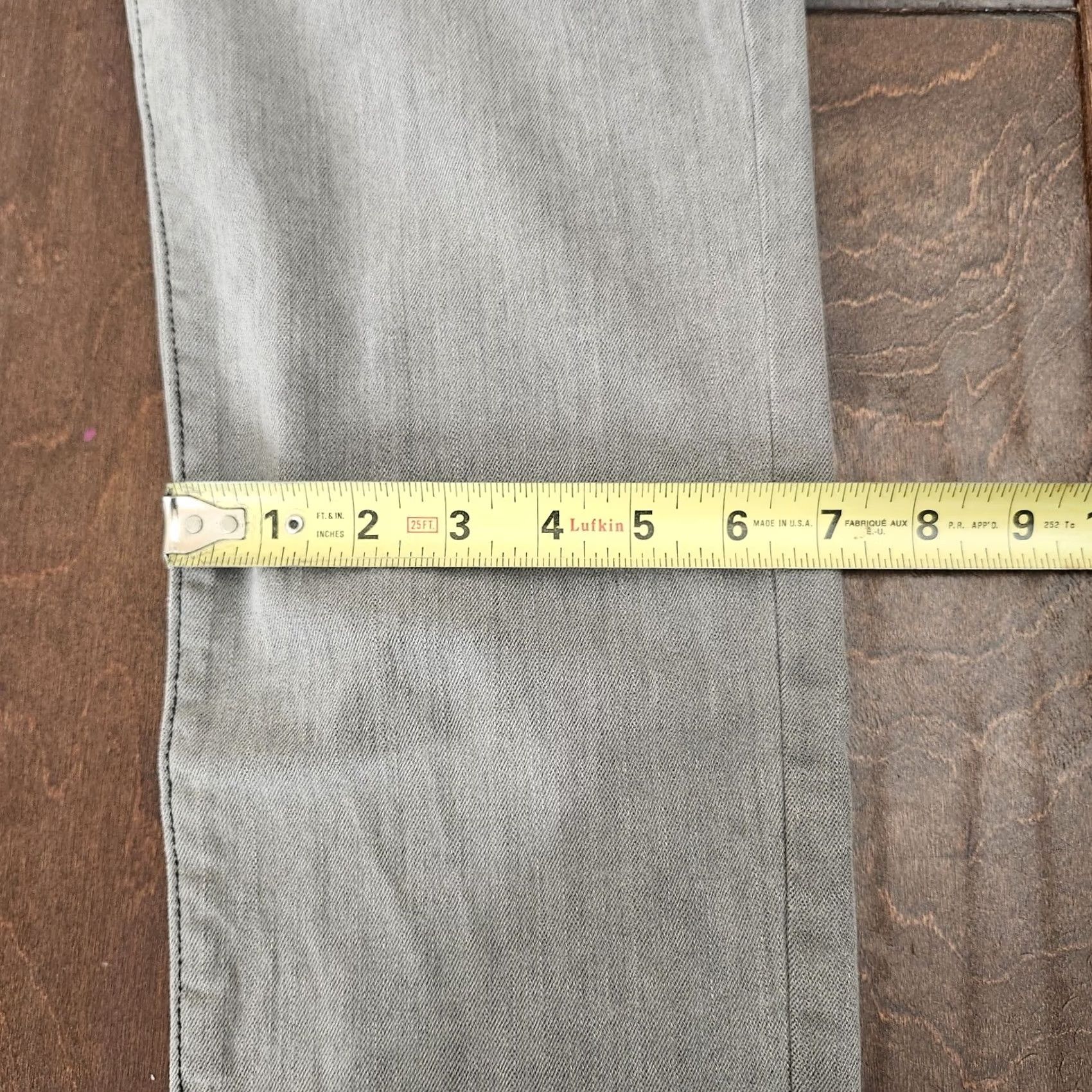 Denime NOVAMEN Gray Slim Fit Jeans Mens Size 36 Denim Pants City 5-Pocket Zip Button Inseam 30 Fall Spring Summer Regular Mens Size US 36 / EU 52 - 7 Thumbnail