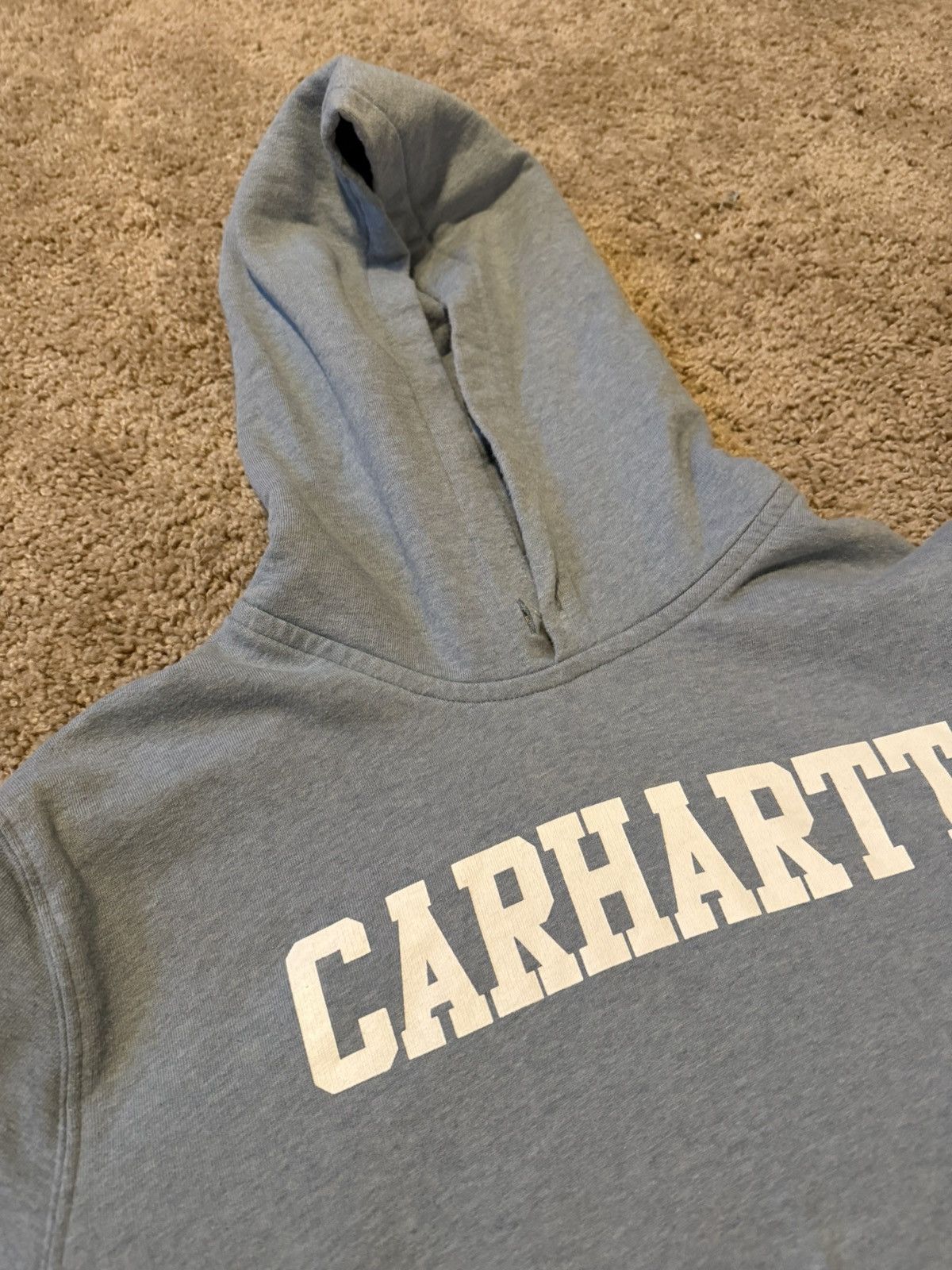 Carhartt Wip Carhartt WIP College Hooded Sweatshirt Light Blue Size Large Size US L / EU 52-54 / 3 - 3 Thumbnail