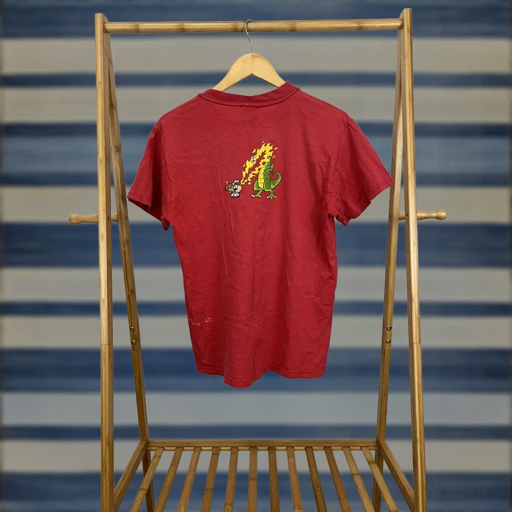 Vintage VTG To The Edge Prime Cut Dragon Skate Knight Doubled Sided Graphic T-Shirt M Mens Red Short Sleeve Size M Size US M / EU 48-50 / 2 - 1 Thumbnail