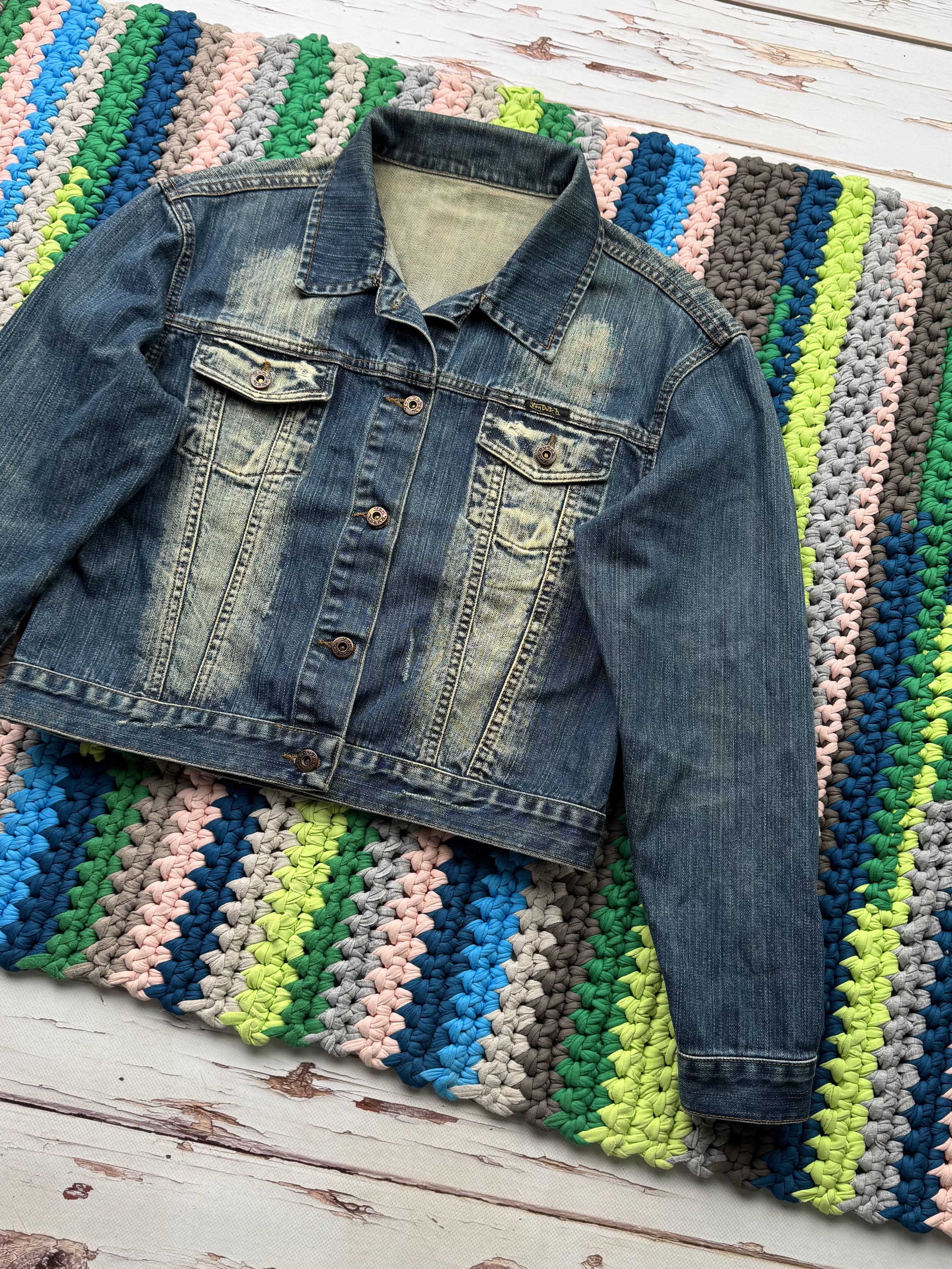 Von Dutch Von Dutch Vintage Cropped Denim Jacket (D10) Size M / US 6-8 / IT 42-44 - 4 Thumbnail