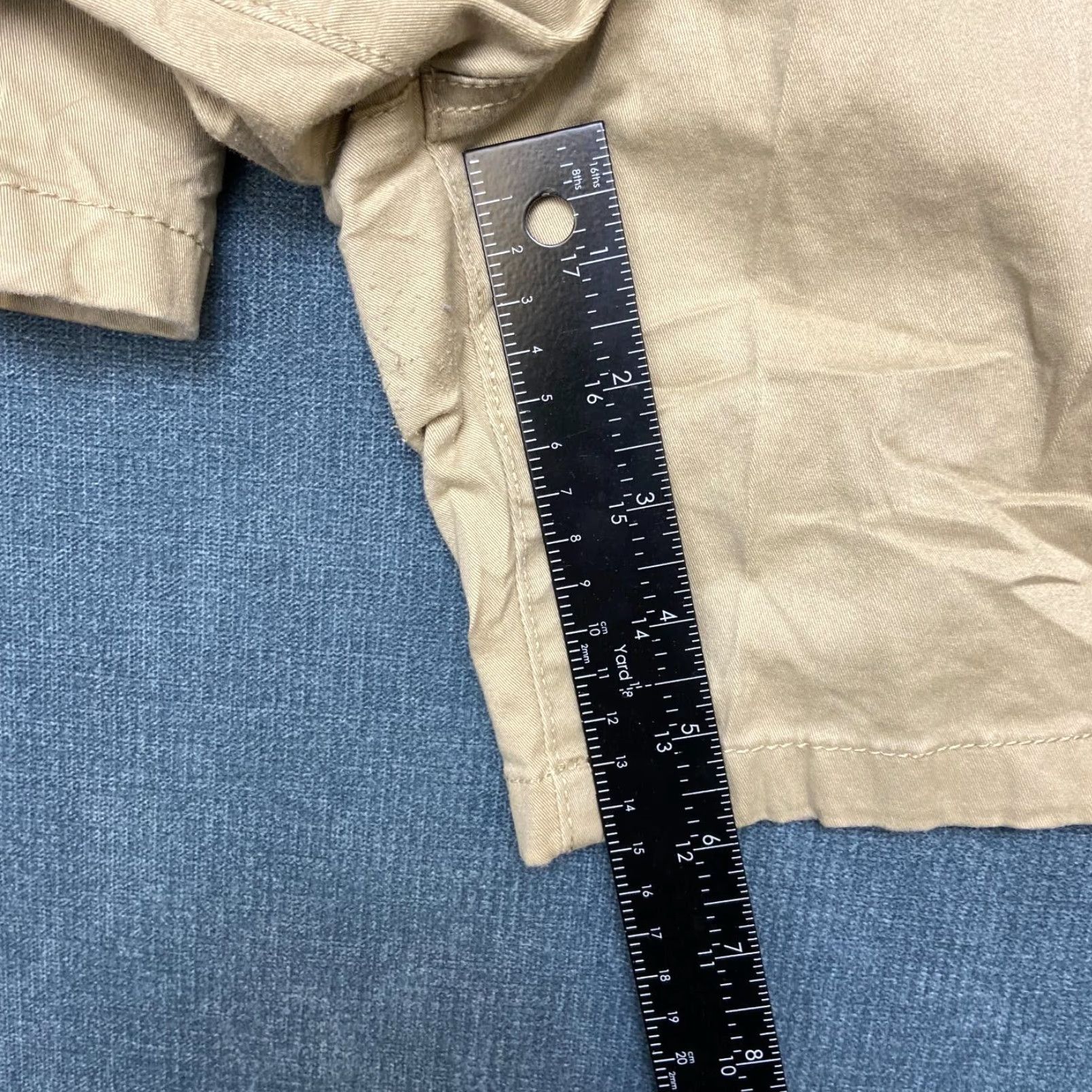 Vintage St. John's Bay Chino Shorts Womens 16 Beige Cotton Stretch High Rise Easy Fit Size 38" / US 16 / IT 52 - 5 Thumbnail