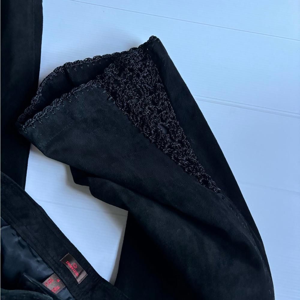 Danier Danier Black Crochet Leather Pants Size 8 Size 30" / US 8 / IT 44 - 3 Thumbnail
