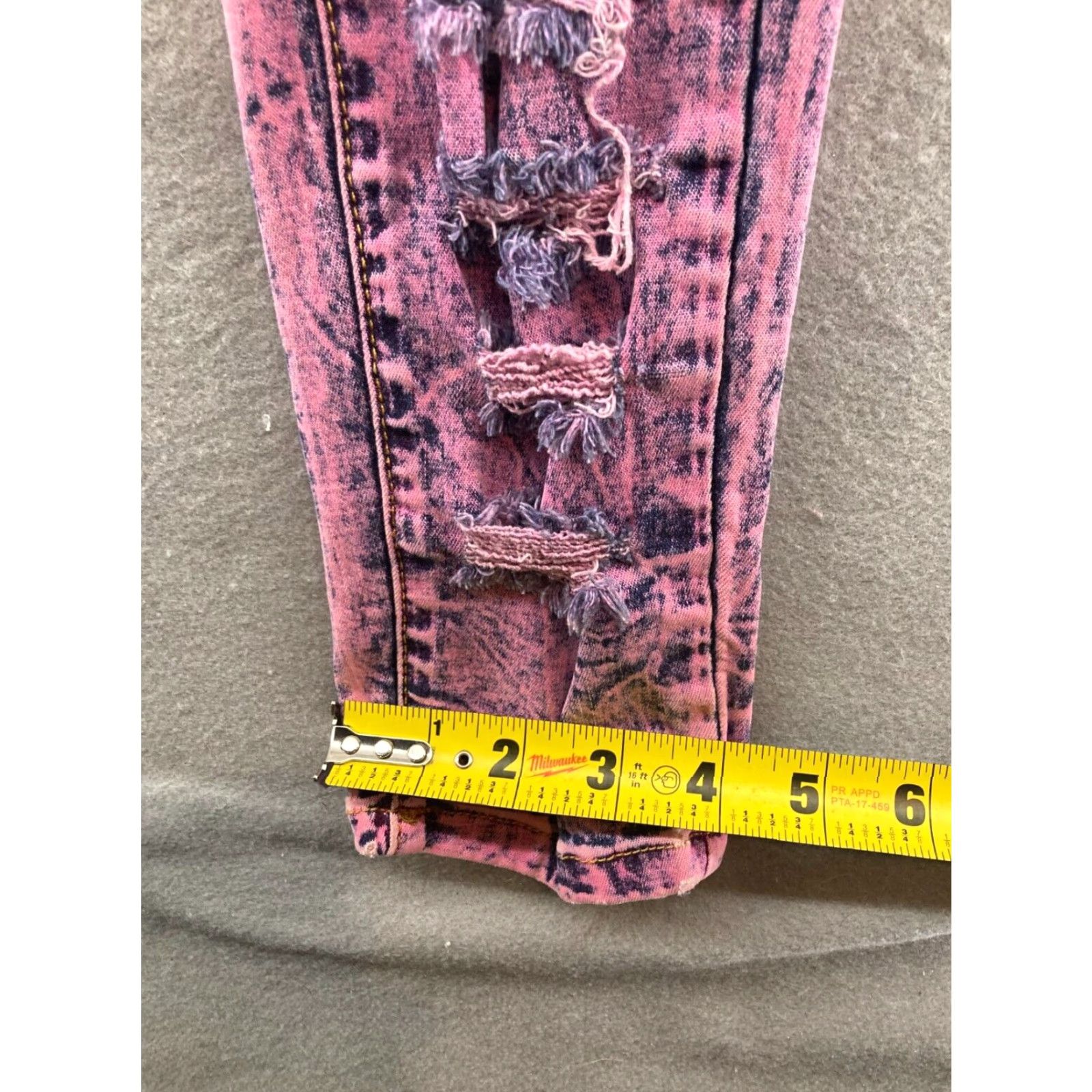 Denime Judy Blue Jeans Womens 9 Pink Denim Stretch Skinky Shirt Jeans? Size 30" / US 8 / IT 44 - 6 Thumbnail