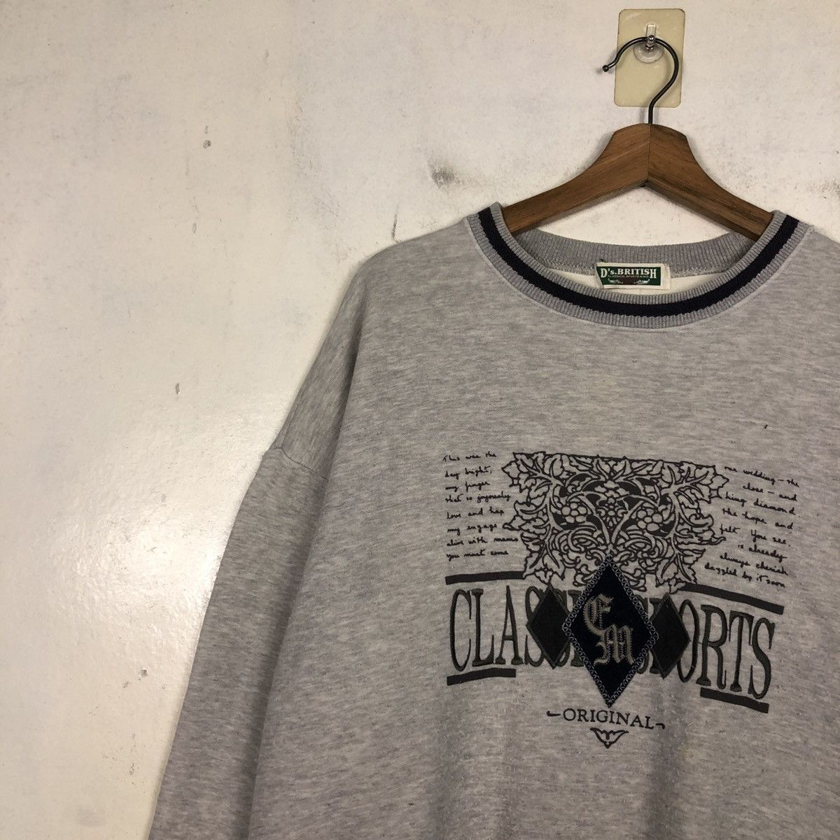 Japanese Brand 📌D's British Vintage Sweatshirt Big Logo Punk Theme Style Size US M / EU 48-50 / 2 - 9 Thumbnail