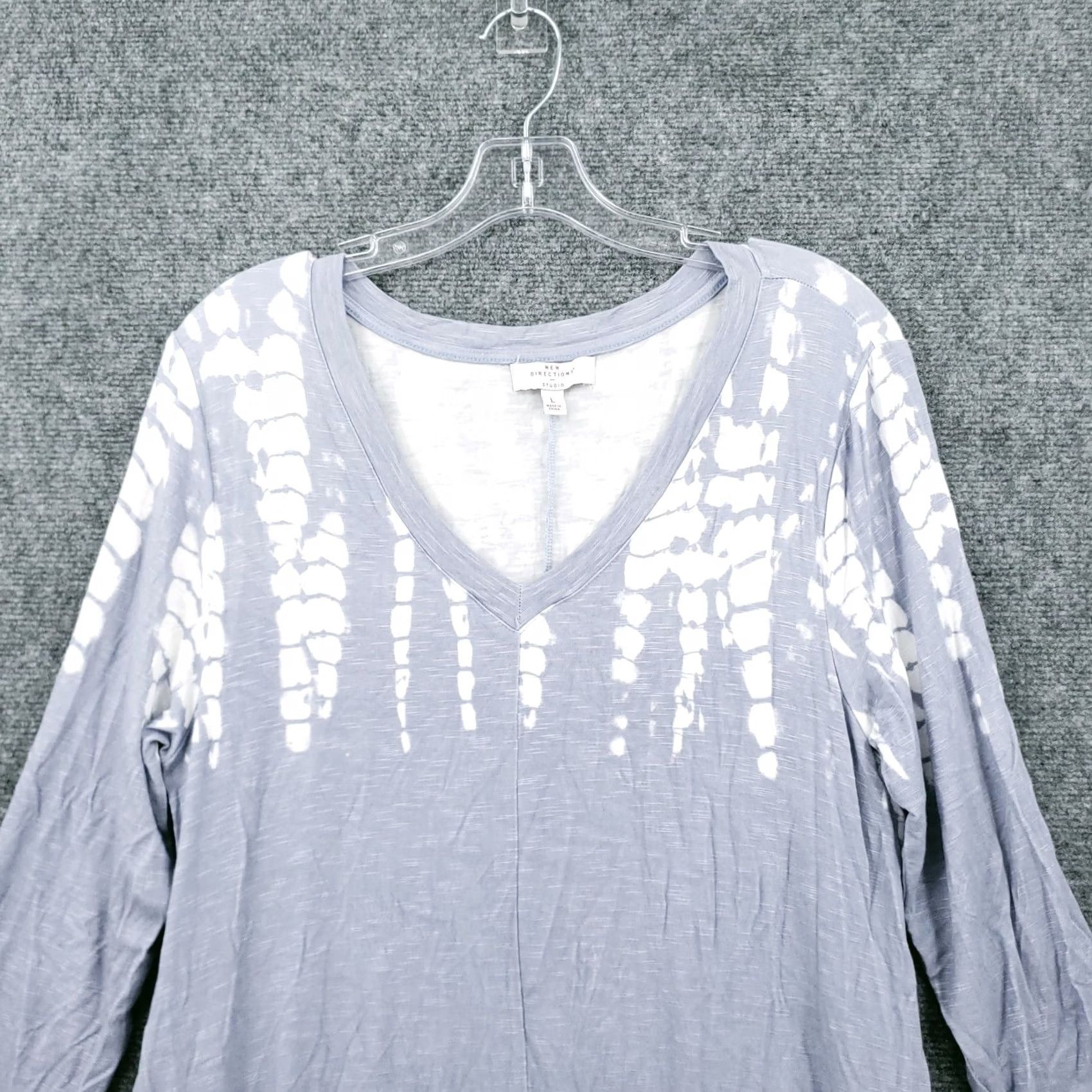 Vintage New Directions Dress Womens L Large Gray Tunic Studio Solid Scoop Neck Rayon Size L / US 10 / IT 46 - 4 Thumbnail