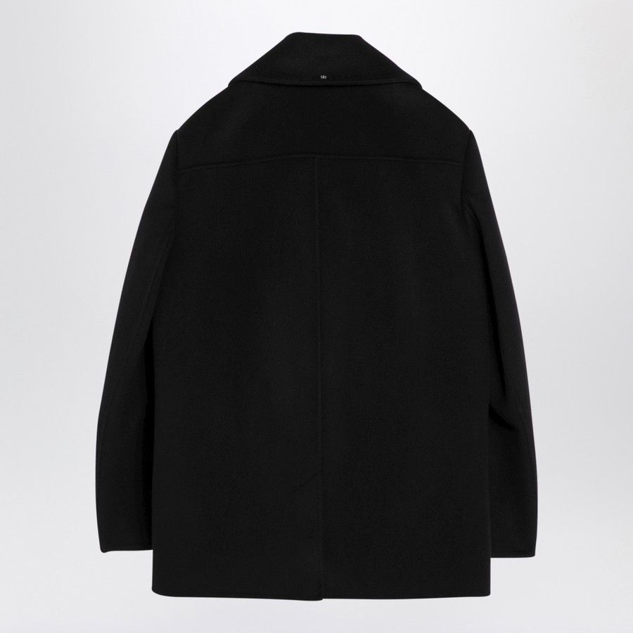 Sportmax o1d2blof1024 Wool Double-Breasted Coat in Black Size M / US 6-8 / IT 42-44 - 2 Thumbnail