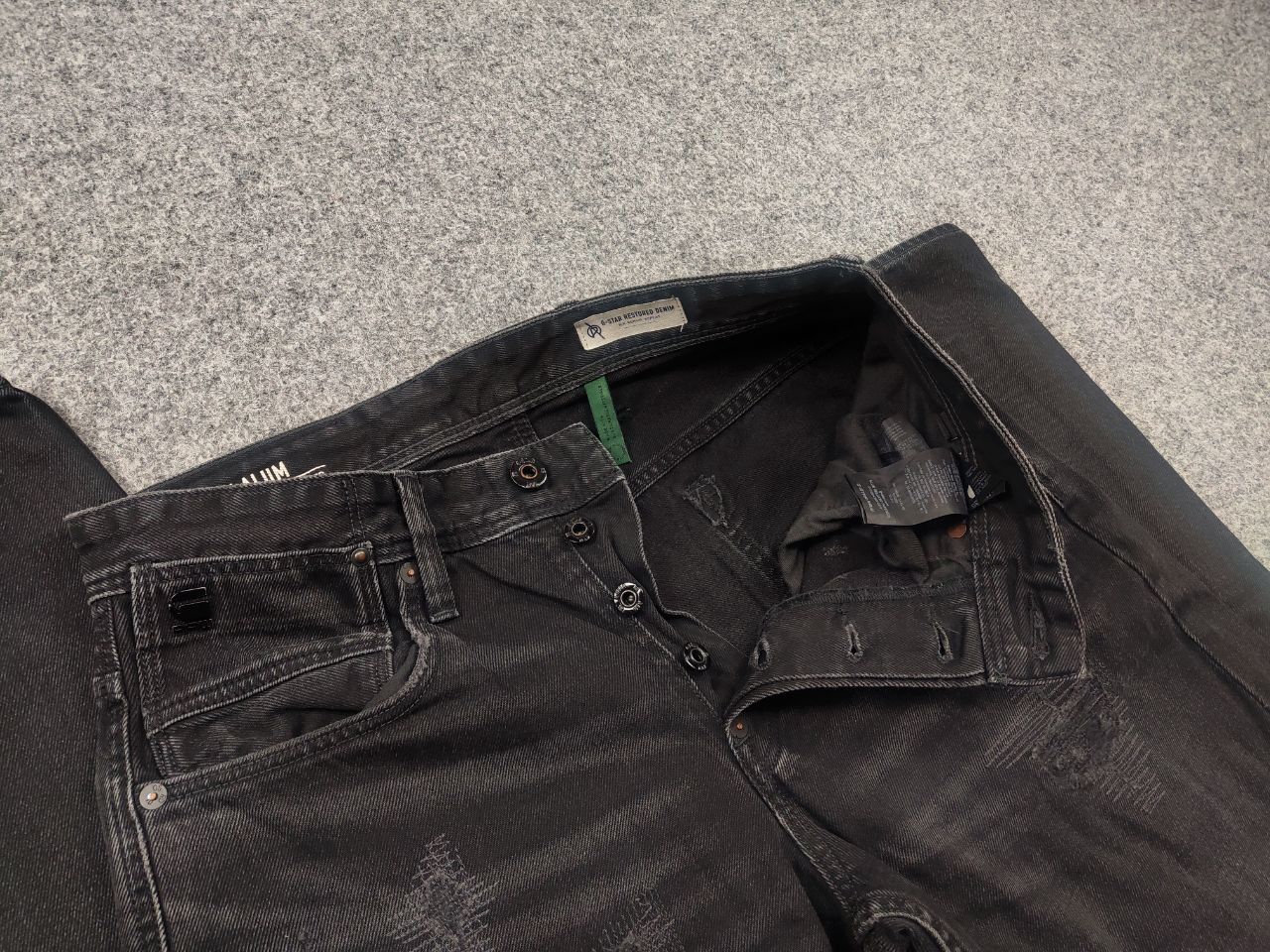 G-Star G Star Raw Alum Relaxed Straight Fit Distressed Denim Jeans Size US 31 - 11 Thumbnail
