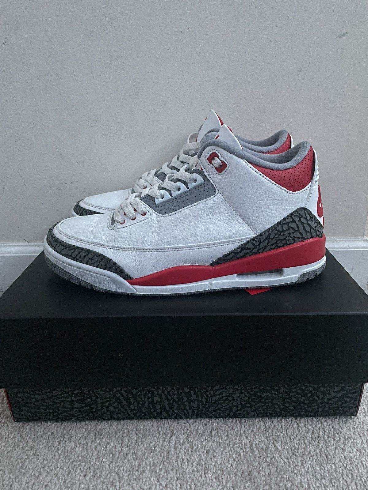 image of Jordan Nike Jordan 3 Fire Red 2022 Shoes, Men's (Size 10)
