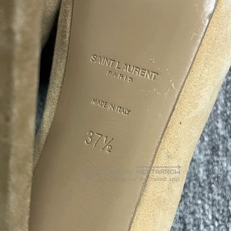 Saint Laurent Paris Saint Laurent Paris Gold Leather Pointed Toe Slip-On Thin Size US 7 / IT 37 - 4 Thumbnail