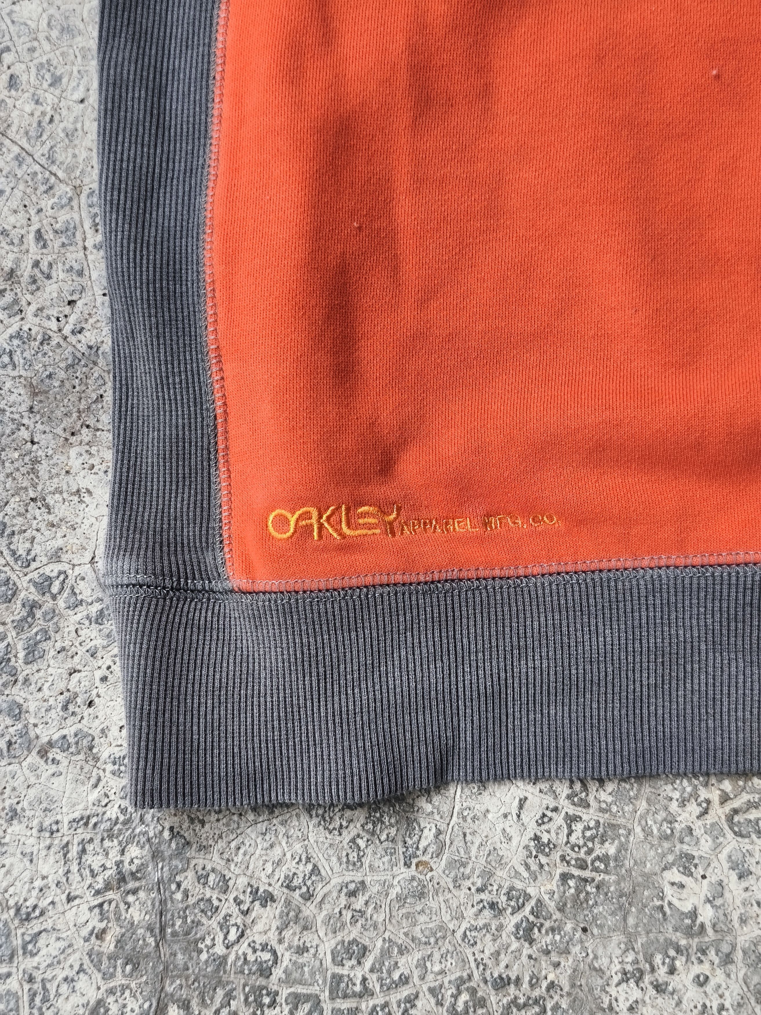 Oakley Oakley Colorblock Half Zip Hoodie Grey Orange Y2K Techwear Size US XL / EU 56 / 4 - 14 Thumbnail