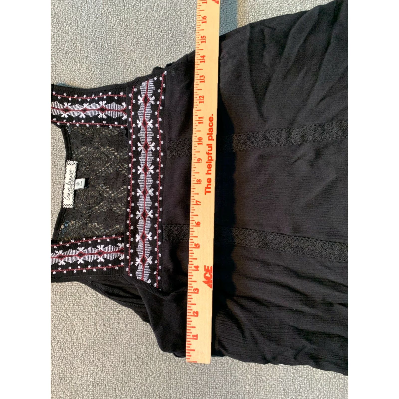 Vintage Crave Shirt Womens XS Off the Shoulder Sleeveless Black Blouse Pullover Casual Regular Fit Size XS / US 0-2 / IT 36-38 - 5 Thumbnail