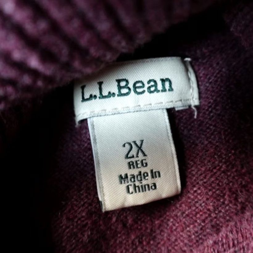 Vintage VINTAGE? No — LL Bean Sweater Womens 2X Purple Turtleneck Pullover Knit Cotton Cashmere Cozy Solidity Prefers Size XXL / US 16-18 / IT 52-54 - 5 Thumbnail
