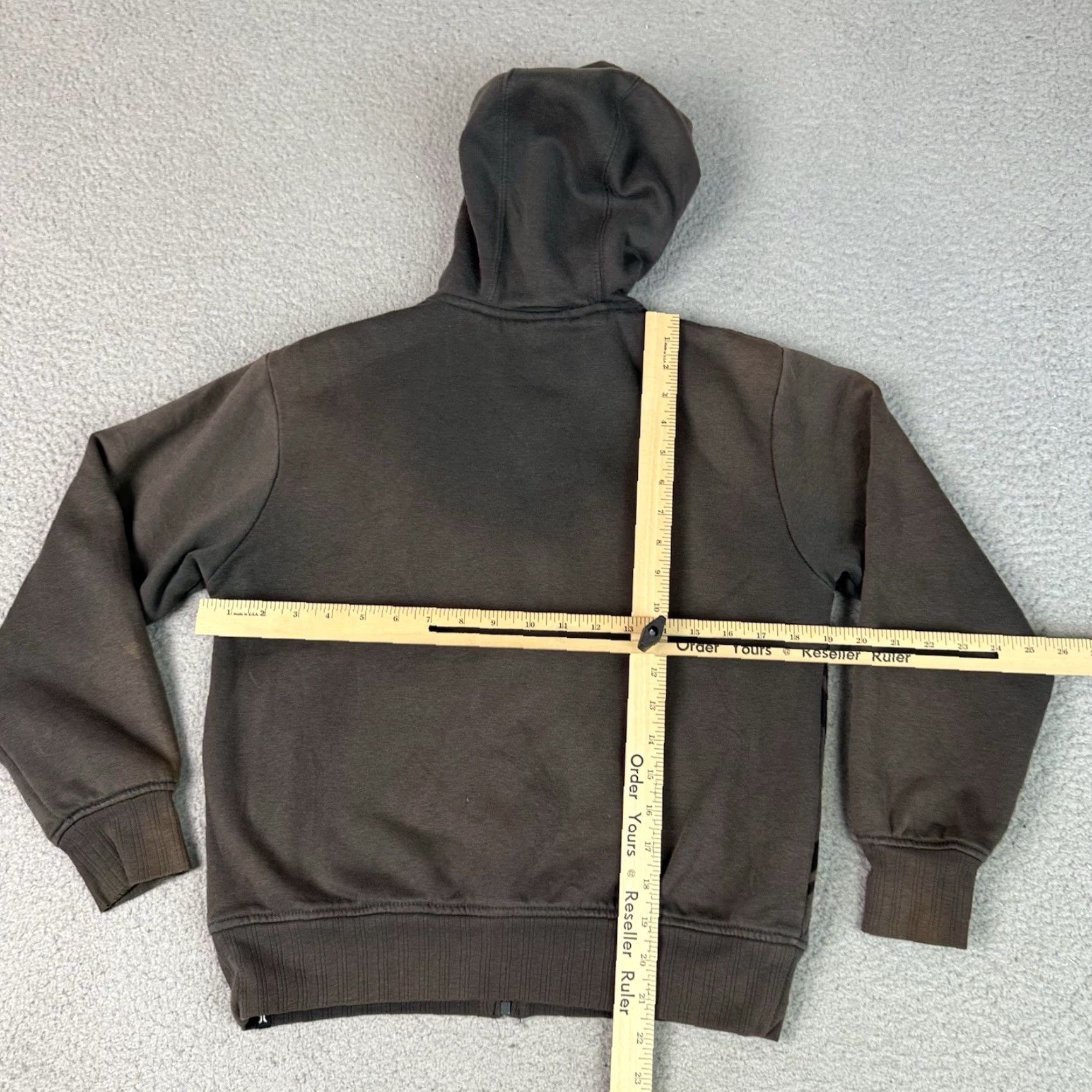 Hurley VINTAGE Hurley Hoodie Mens Small Gray Y2K Sweater Sherpa Lined Sweatshirt Skater Size US S / EU 44-46 / 1 - 7 Thumbnail