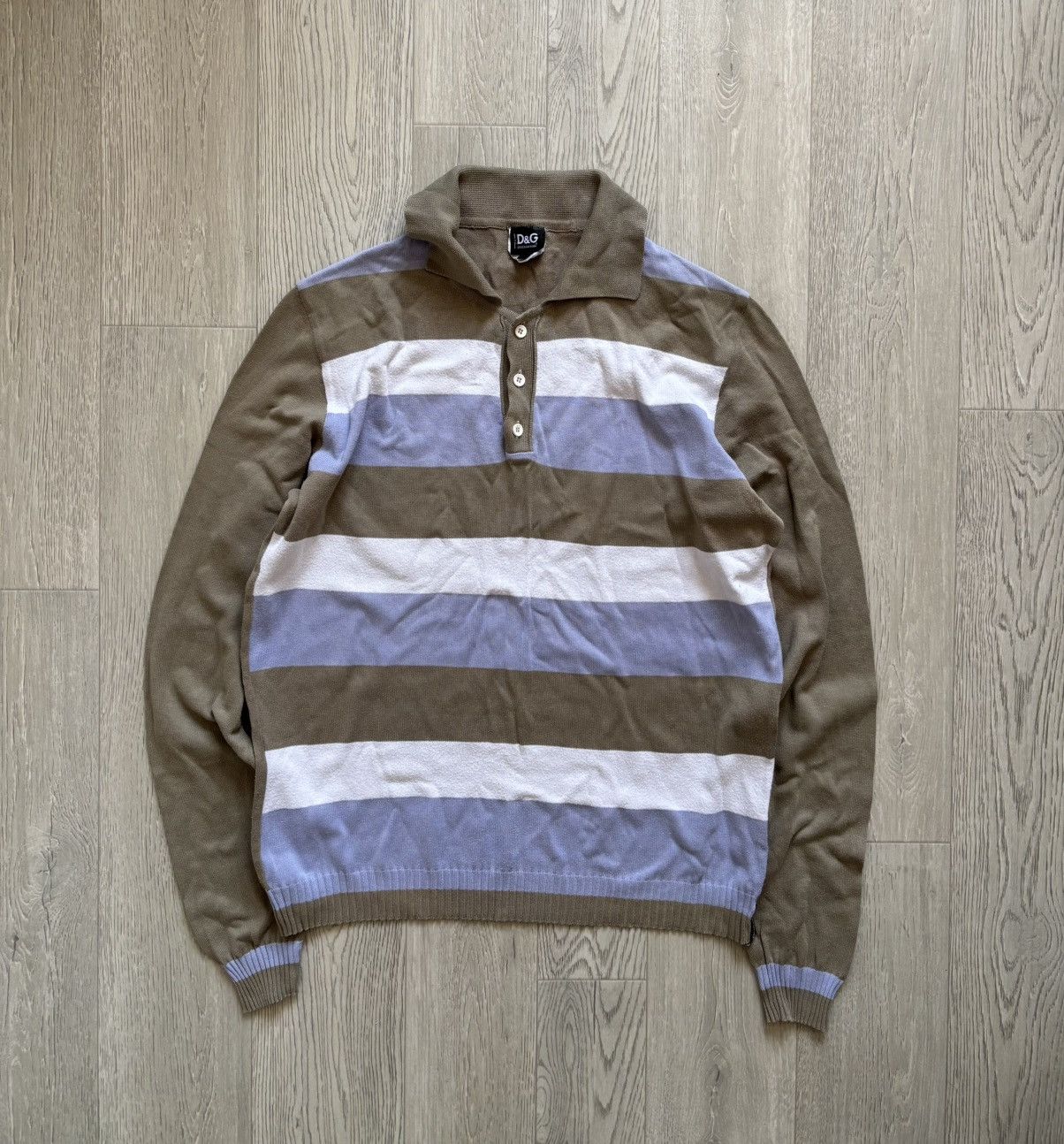 Dolce & Gabbana × Vintage Vintage Dolce Gabbana Striped Long Sleeve 90s Size US M / EU 48-50 / 2 - 1 Thumbnail