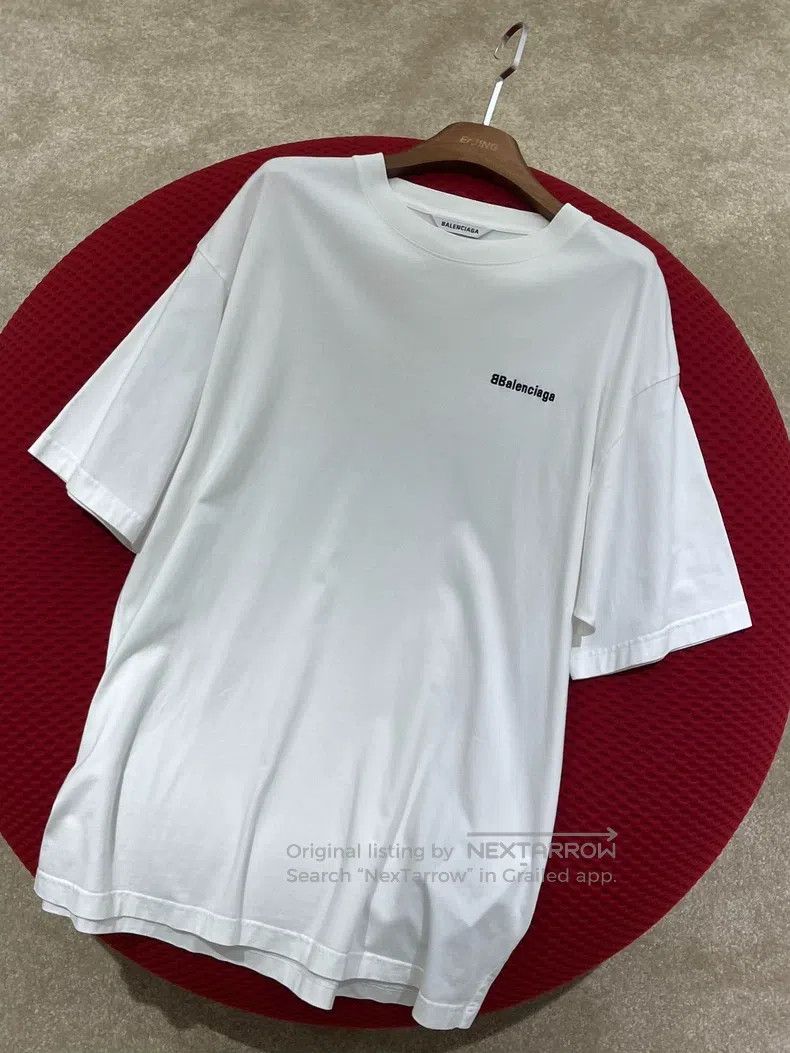Balenciaga Balenciaga Loose Fit Crew Neck Letter Logo Embroidered Rag Size US S / EU 44-46 / 1 - 5 Thumbnail