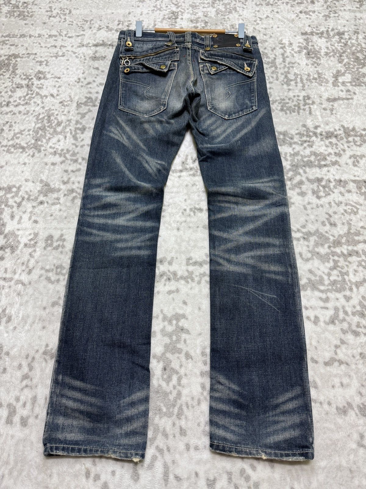 semanticdesign 2000s Semantic Design Mud Wash Clawmark Zipper Pocket Jeans Size US 31 - 1 Thumbnail