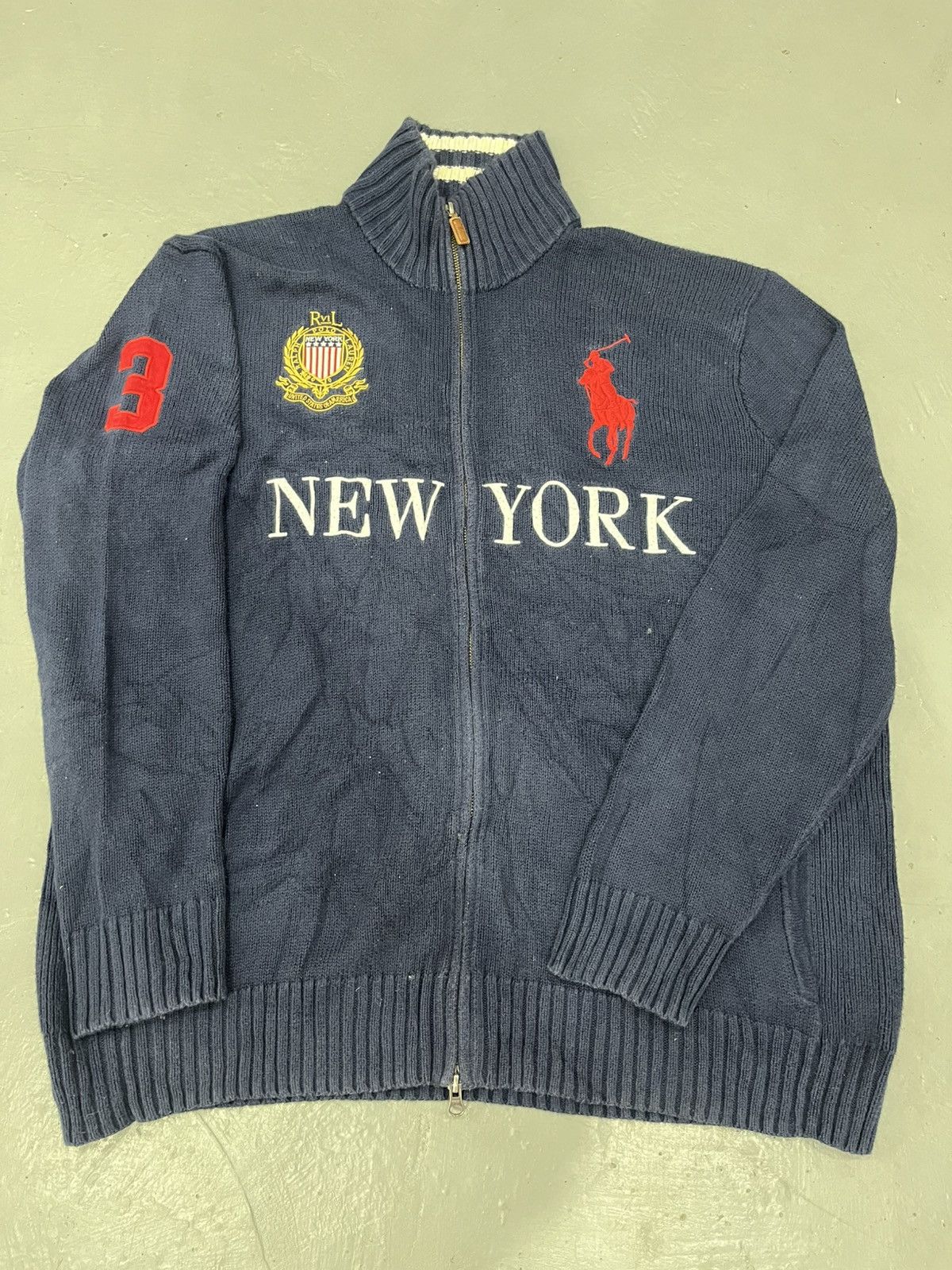 Ralph Lauren VINTAGE RALPH LAUREN FULL ZIPPER WITH BIG PONY Size US XXL / EU 58 / 5 - 3 Thumbnail
