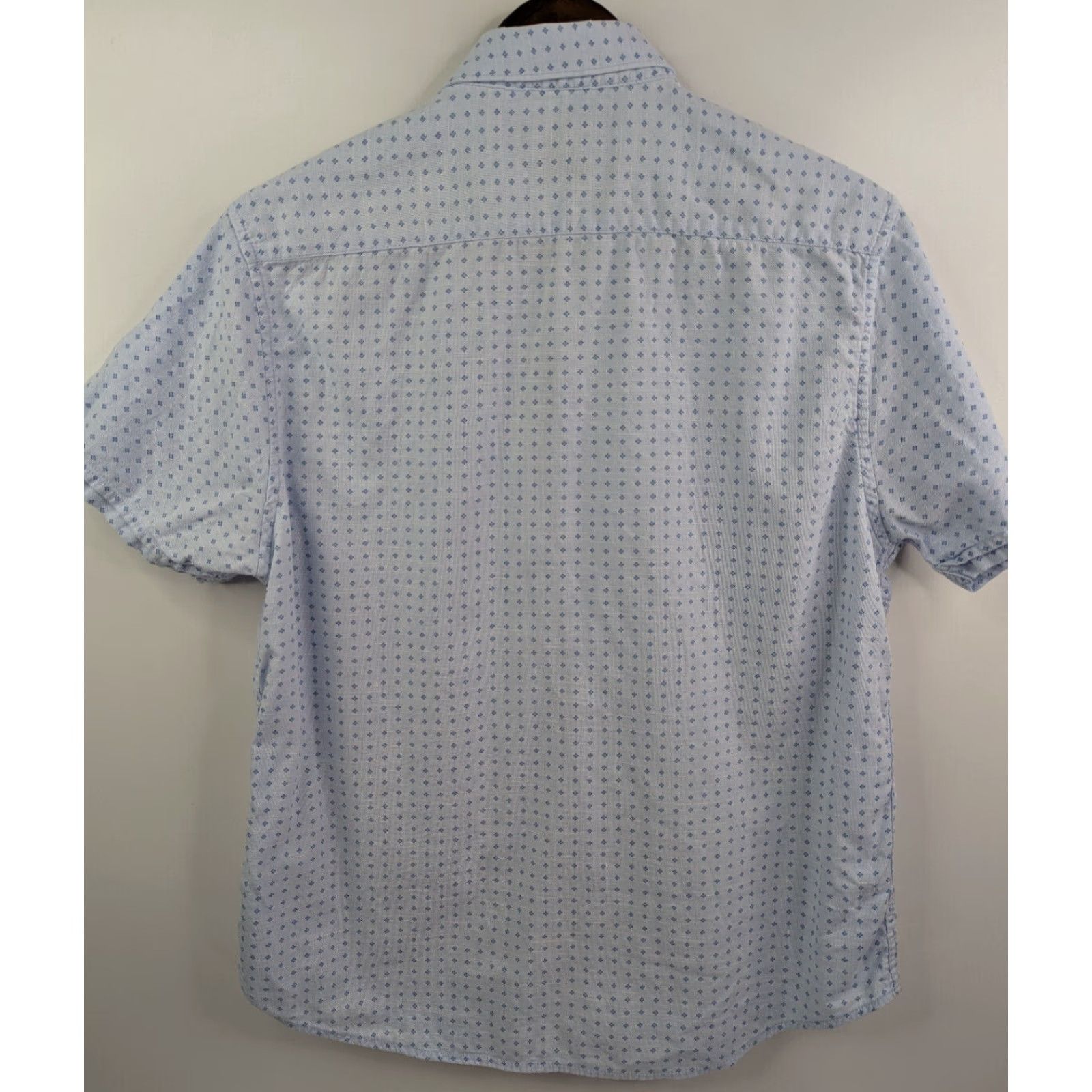 Denime Denim & Flower Ricky Singh Button Shirt Men's L Slim Fit Blue Dots Print Size US L / EU 52-54 / 3 - 2 Thumbnail