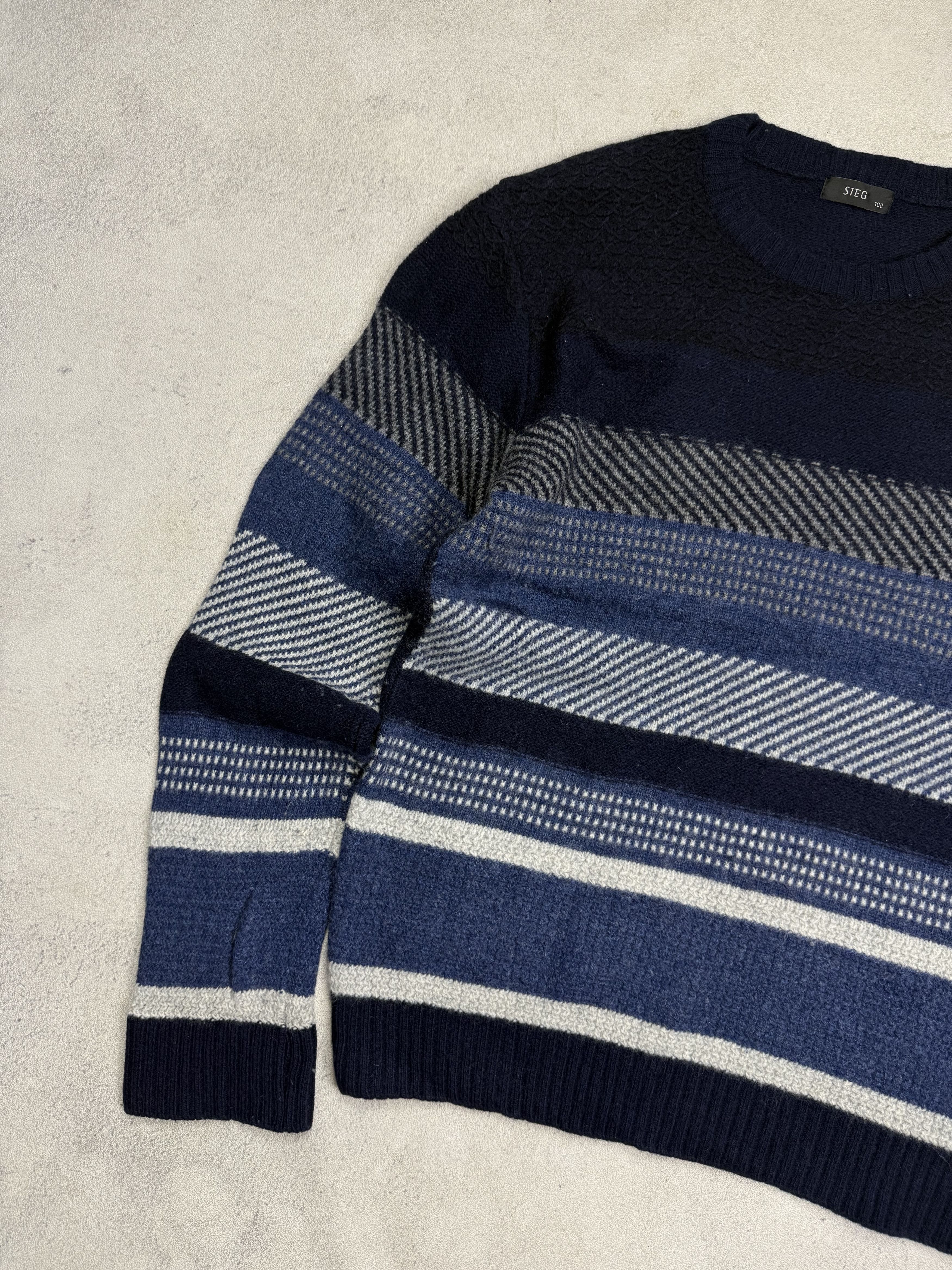 Japanese Brand SIEG Striped Knit Sweater Jumper Size US M / EU 48-50 / 2 - 3 Thumbnail