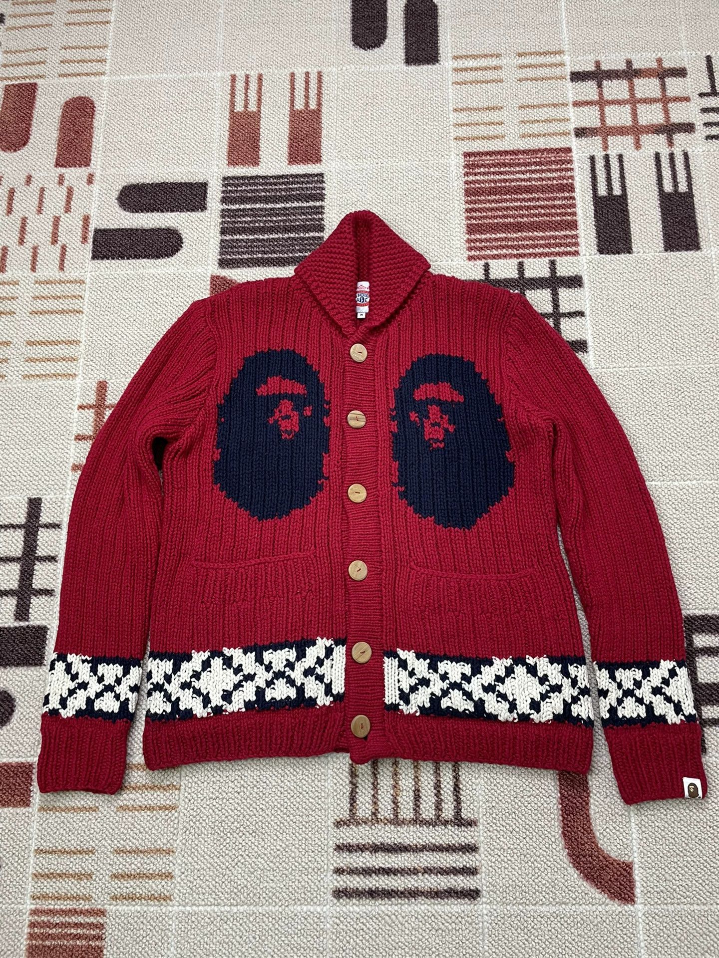 Bape BAPE APE HEAD Knit Sweater Jacket M Like New Rare Size US M / EU 48-50 / 2 - 1 Thumbnail