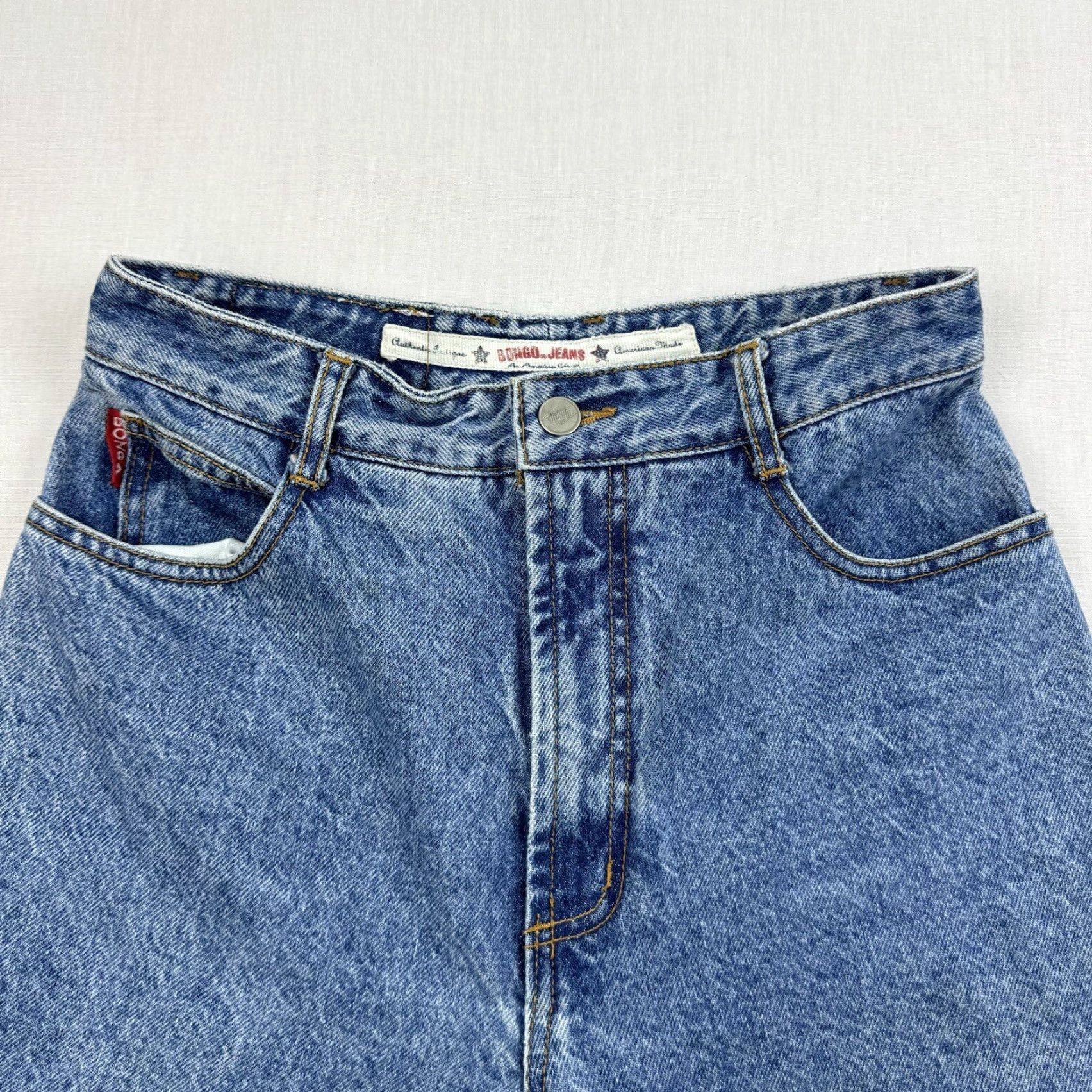Vintage VINTAGE Bongo Women's Jeans High Waist Mom Fit 9 Blue Y2K 90s Classic Retro Size 30" / US 8 / IT 44 - 3 Thumbnail