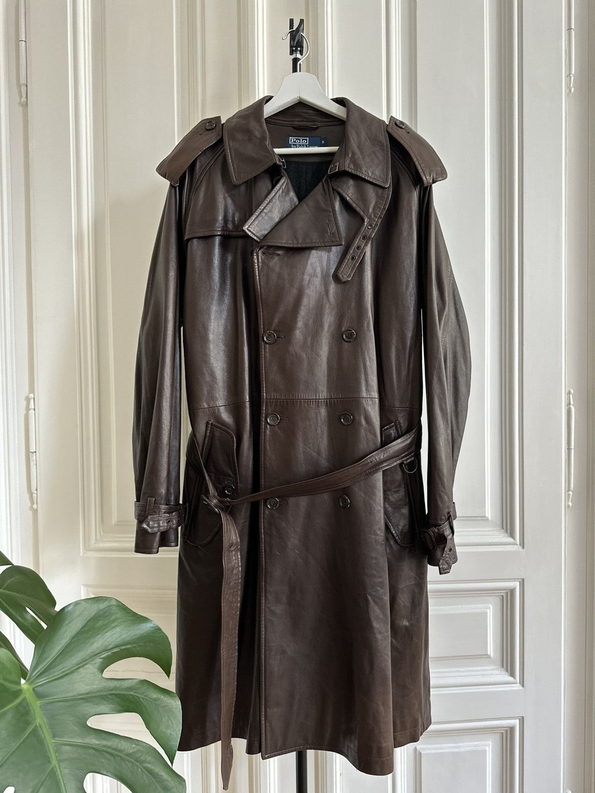 Polo Ralph Lauren Polo Ralph Lauren Vintage Rare 90s Army Leather Trench Coat Size US M / EU 48-50 / 2 - 16 Thumbnail