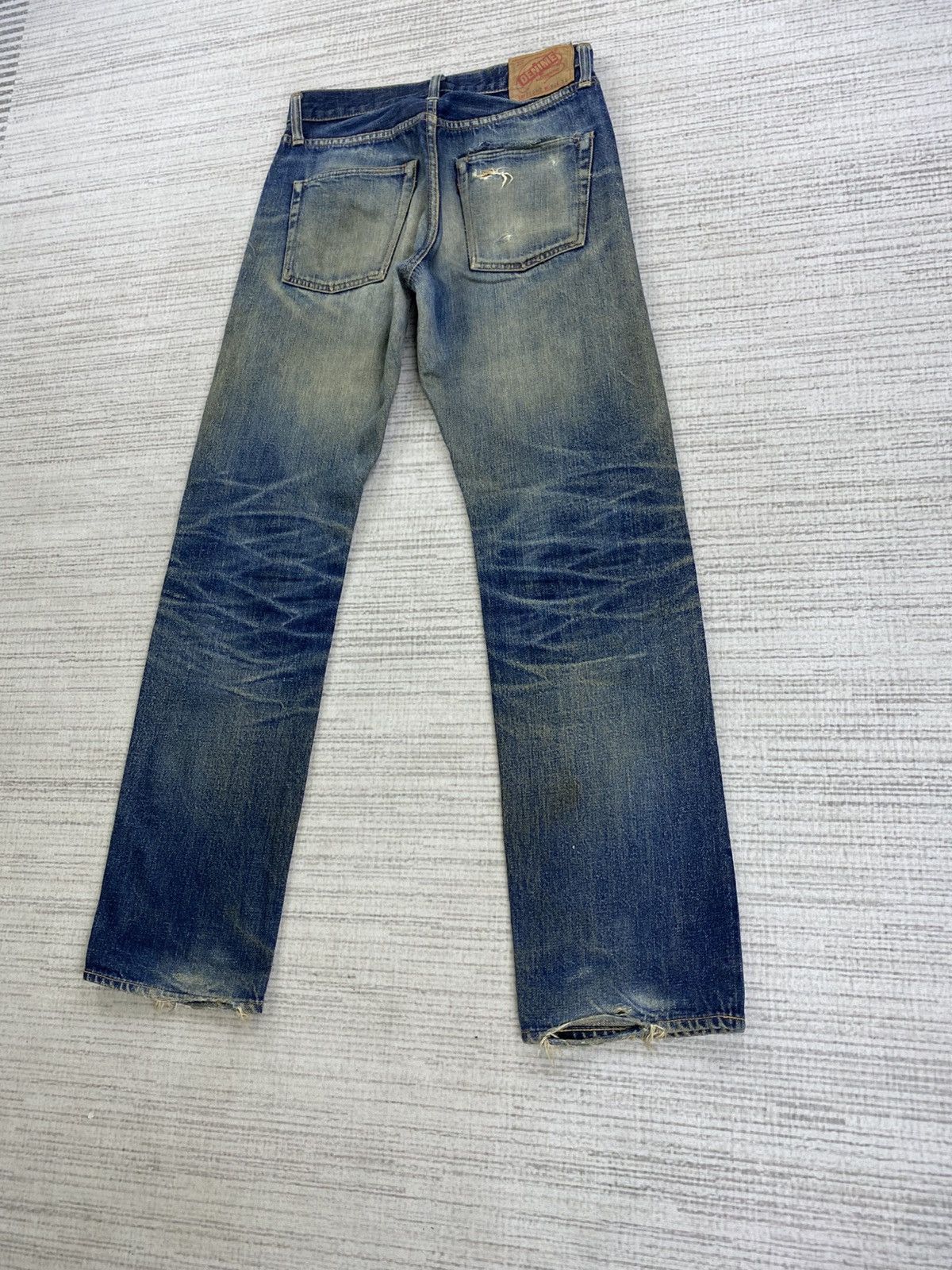 Denime × Vintage Vintage Denime Japan Selvage Distressed Jeans Denim Pants Size US 29 - 9 Thumbnail